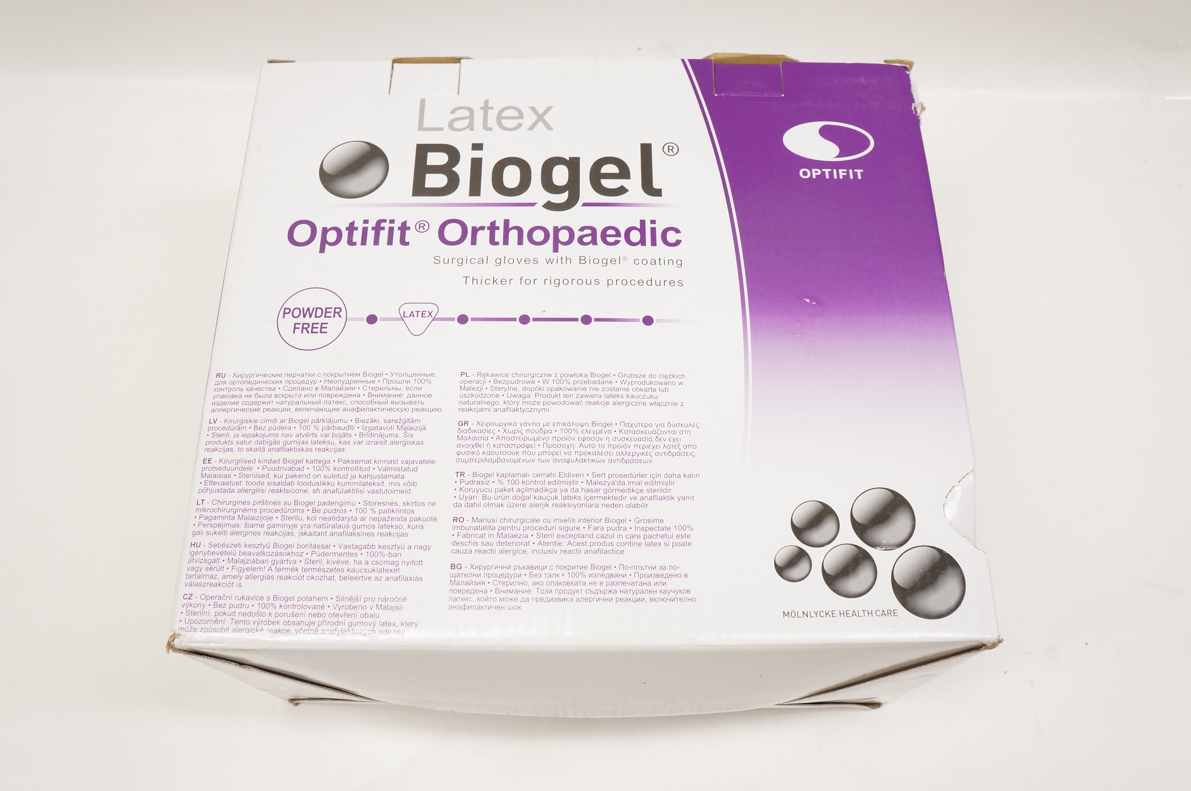 Molnlycke Health Care 31085-01 Biogel Optifit Orthopaedic, Size 8-1/2 -Box of 40