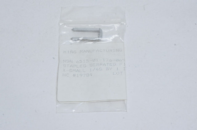 King Staples Serrated Fixation W/Spikes X-Small 1/4S by 1 inch
