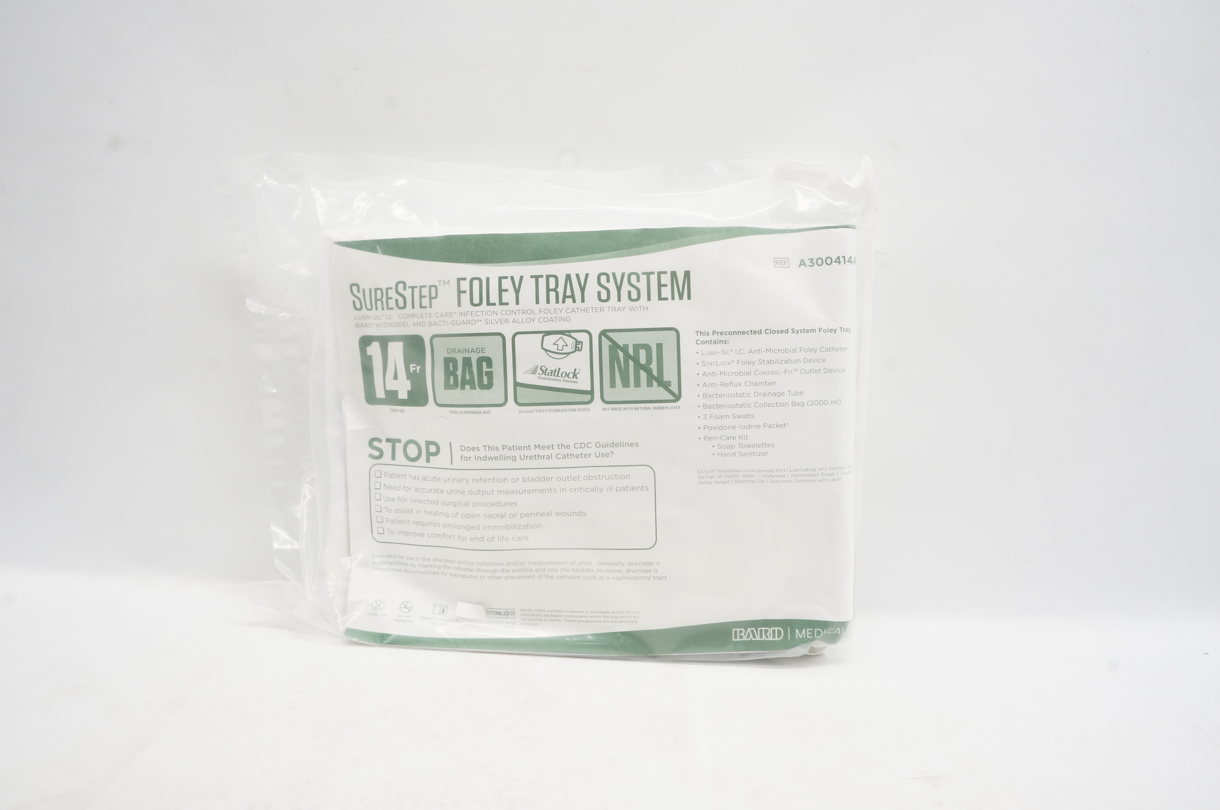 Bard A300414A SureStep Foley Tray System 14 Fr