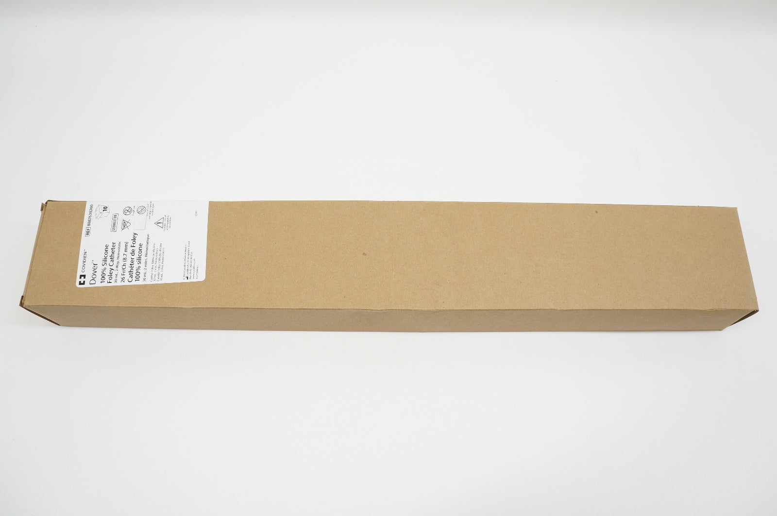Covidien 8887630260 Dover Silicone Foley Cath. 30ml, 26Fr. - Box of 10