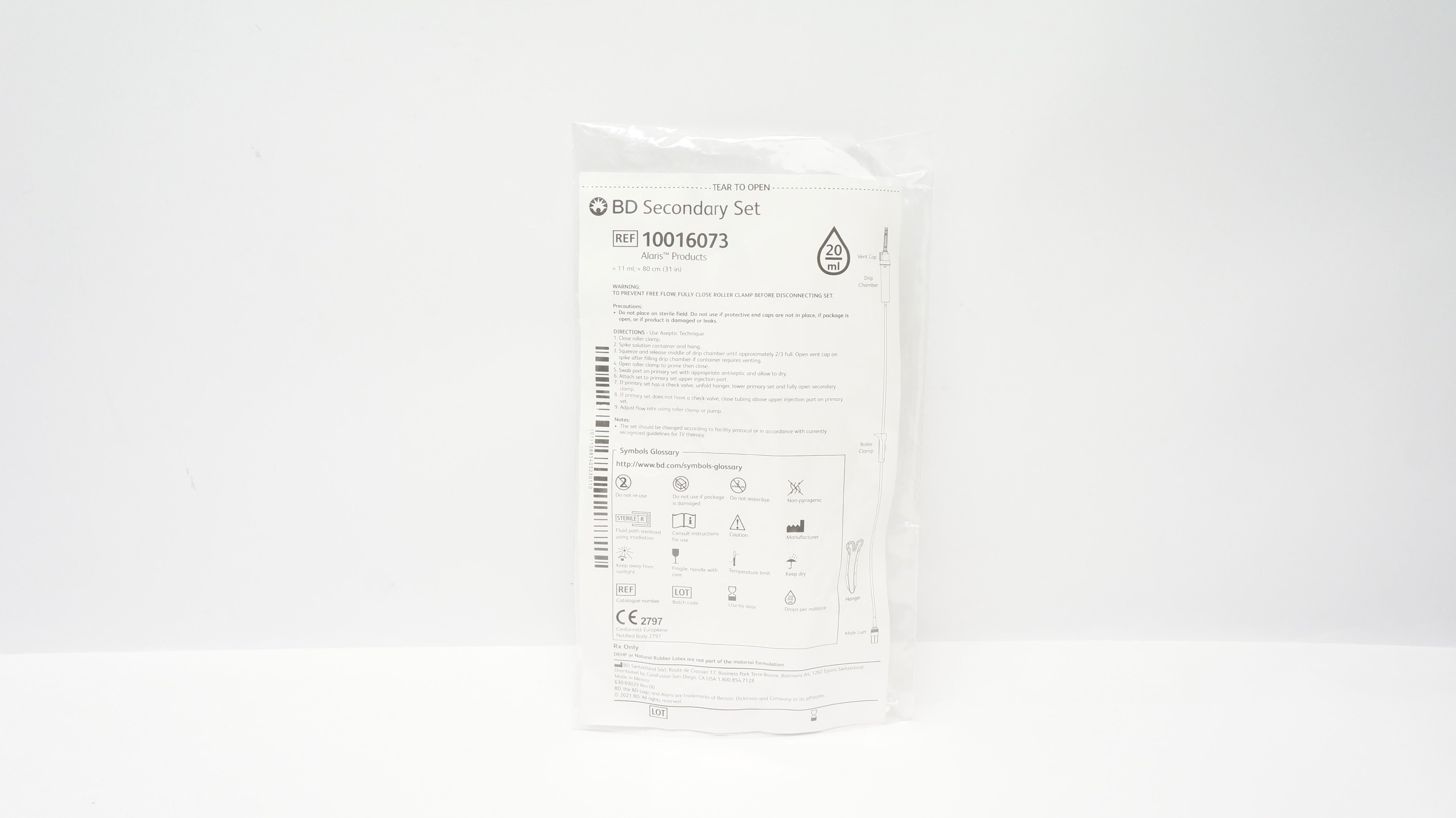 BD 10016073 Alaris Secondary Set 11mL, 31inch