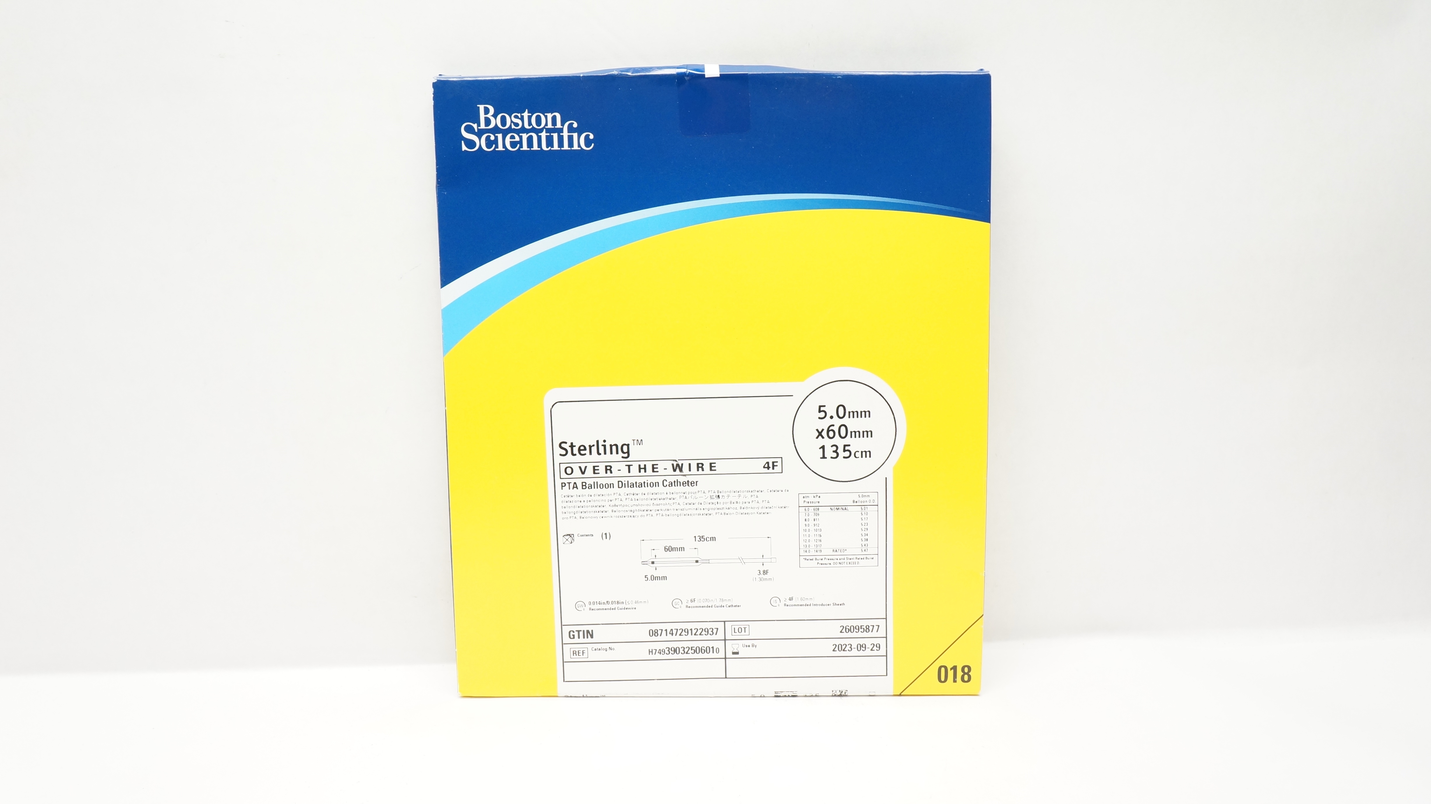 Boston Scientific 3903250601 OTW 4F Sterling PTA Balloon Dilatation Cath.(x)