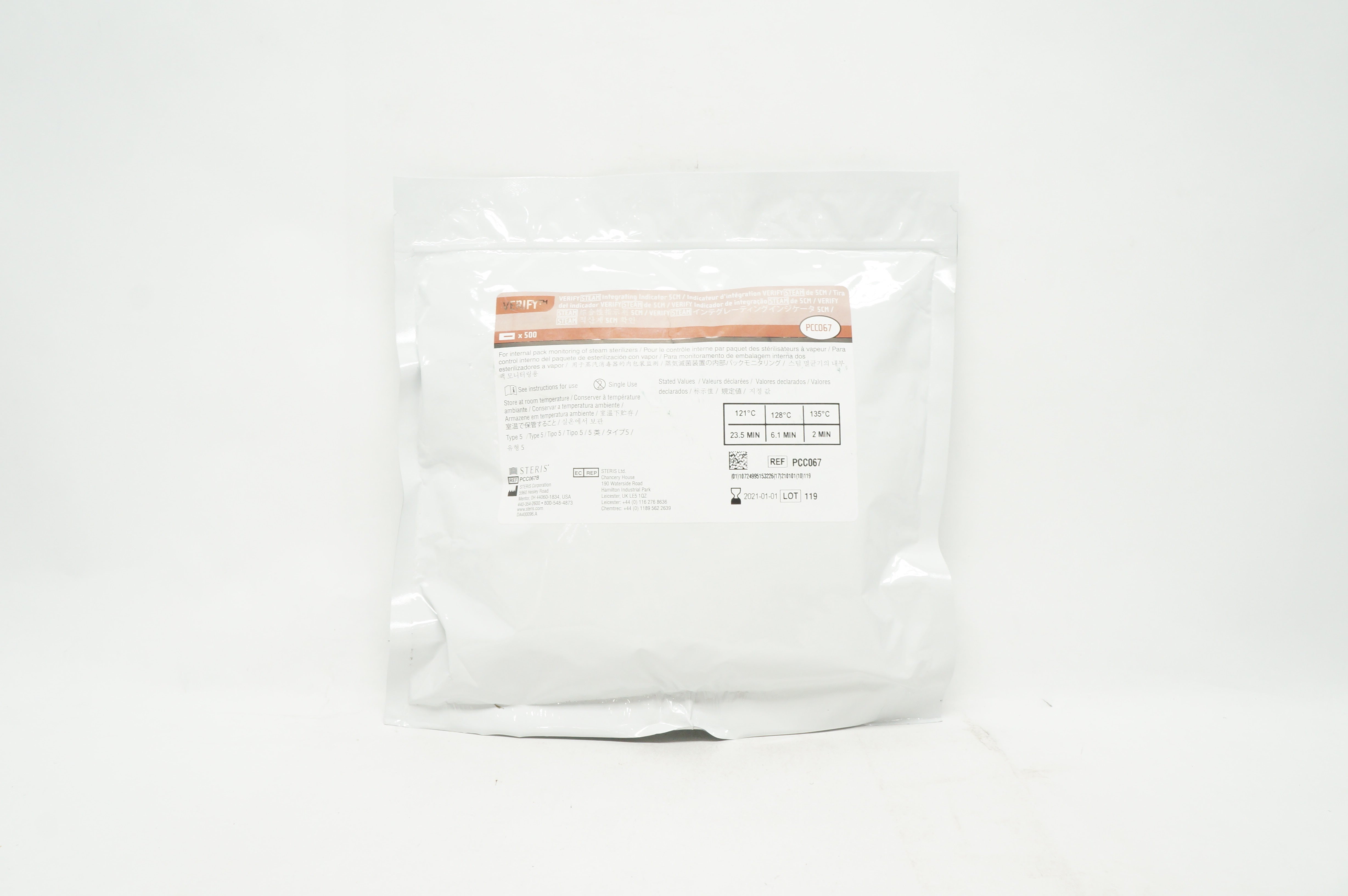 Steris PCC067B VERIFY Steam Integrating Indicator 5cm - Pack of 500 (x)