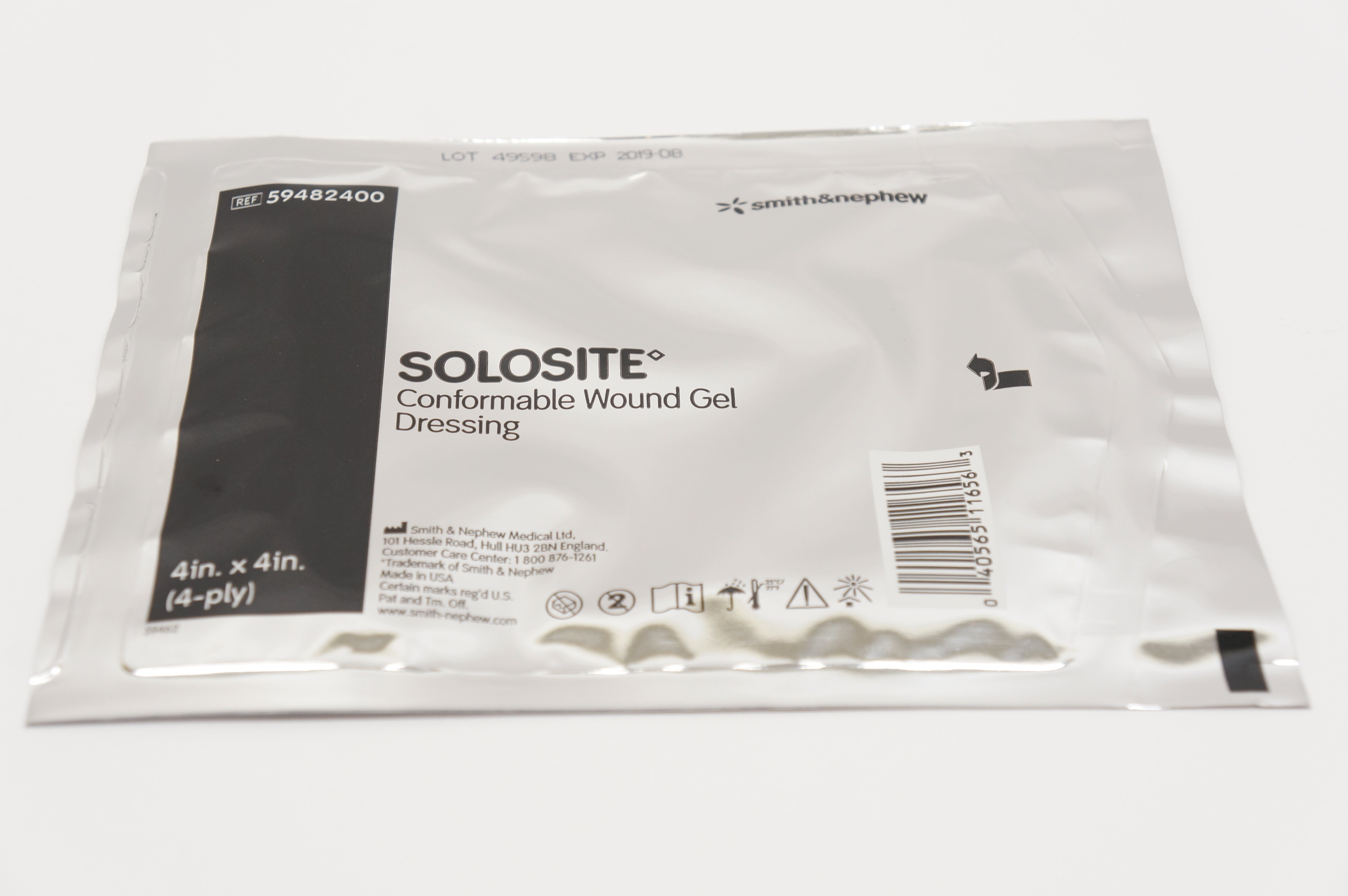 Smith&Nephew 59482400 Solosite Conformable Wound Gel Dressing 4in. x 4in. (x)