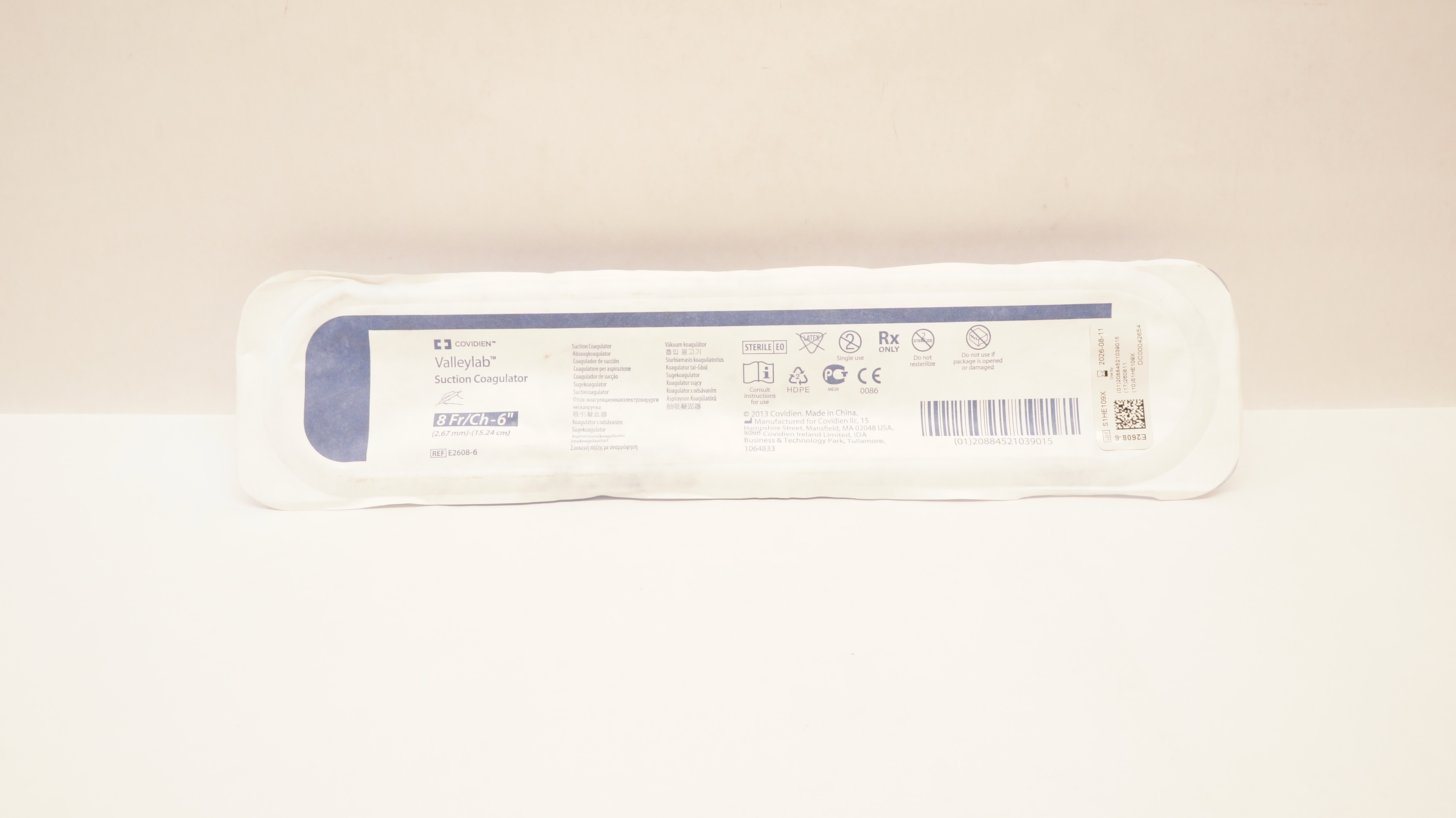 Covidien E2608-6 Valleylab Suction Coagulator 8Fr/Ch - 6inch