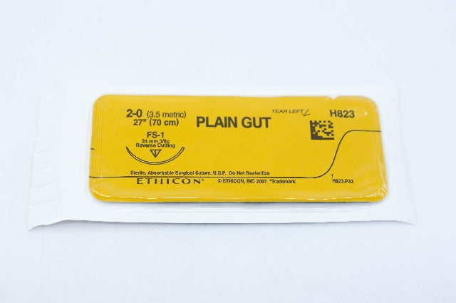 Ethicon H823 2-0 Plain Gut, FS-1, 24mm 3/8c, 27inch (x)
