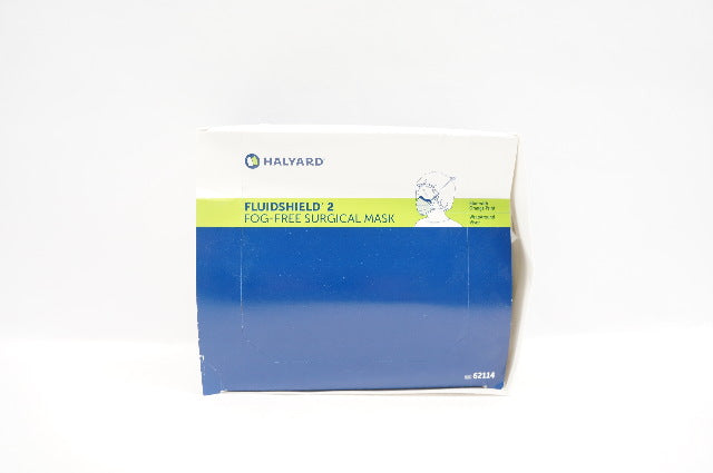 Halyard 62114 Fluidshield 2 Fog-Free Surgical Mask - Box of 25 (x)