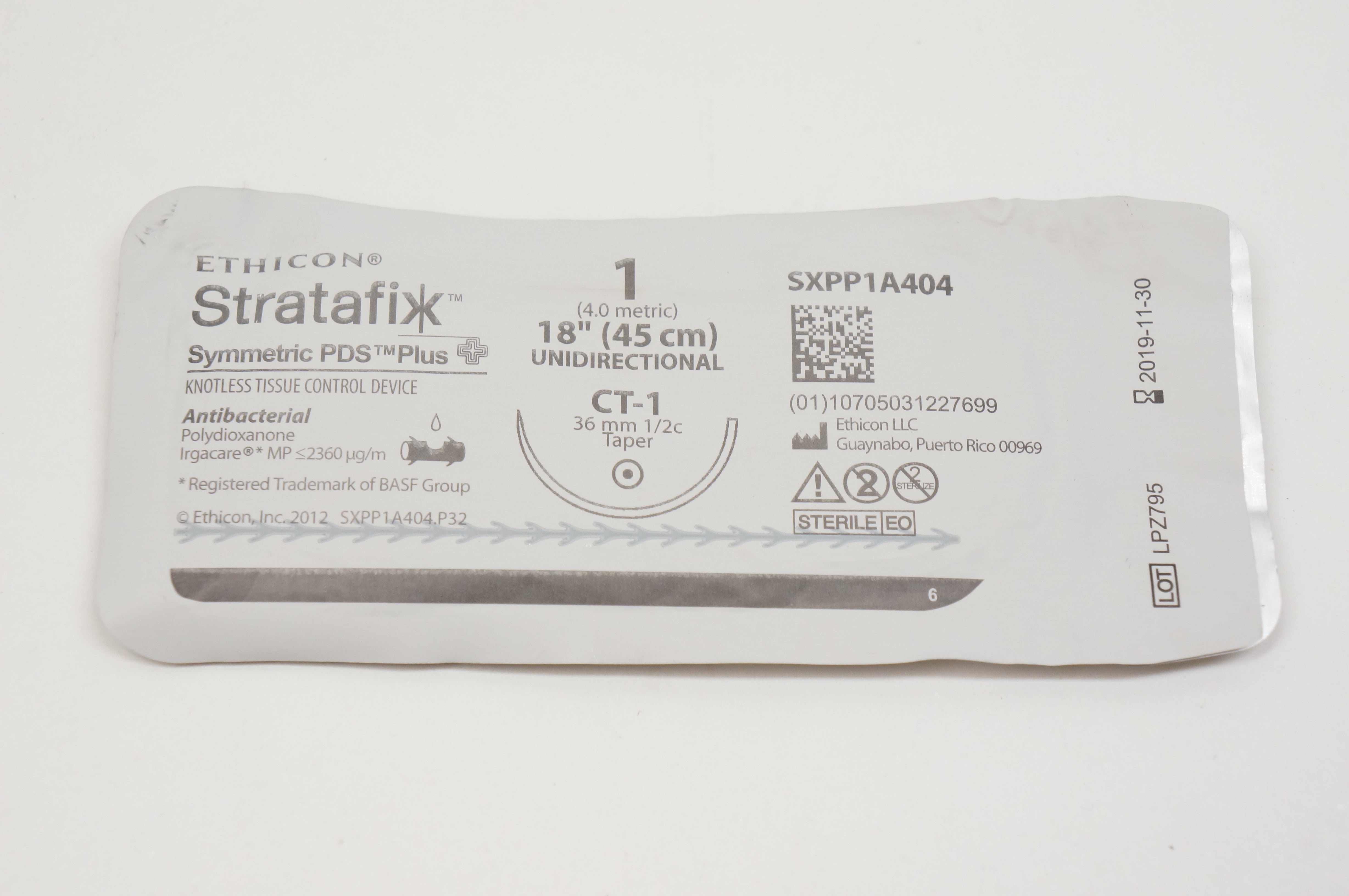 Ethicon SXPP1A404 1 Stratafix, CT-1, 36mm 1/2c Taper, 18inch (x)