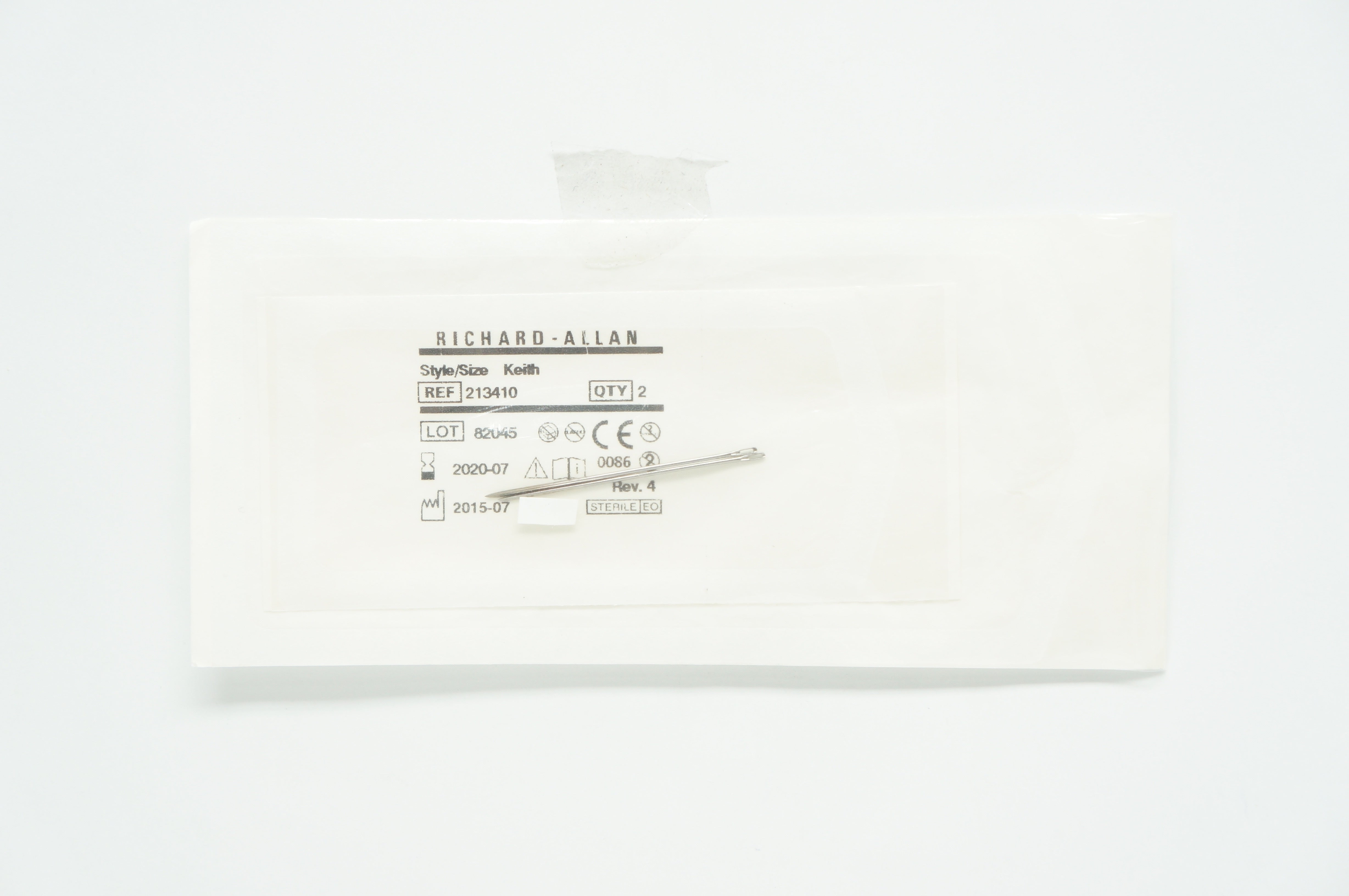 Richard-Allan 213410 Ndle, Straight Cutting Point Keith Abdominal (x) -Pack of 2