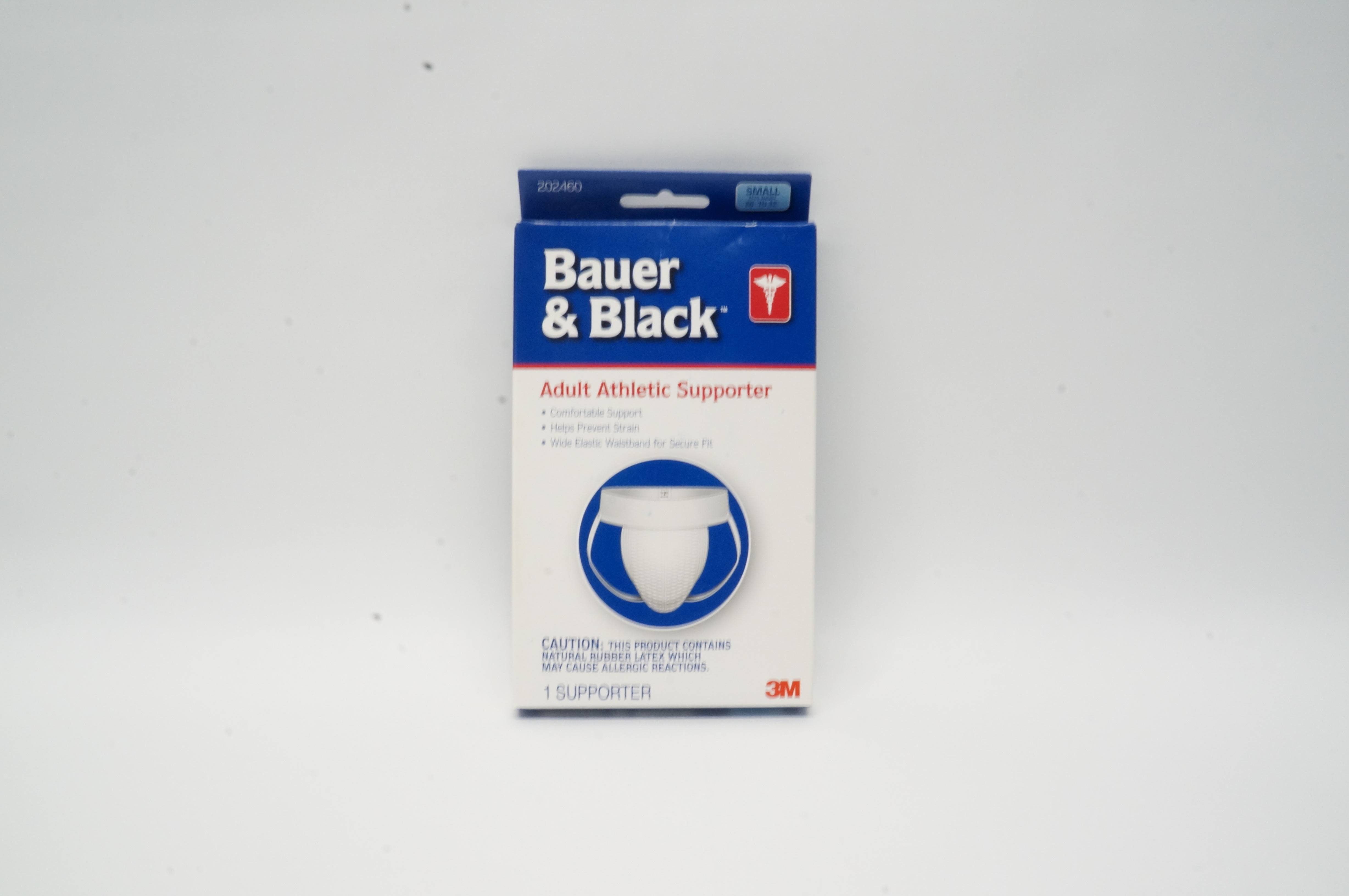 3M 202460 Bauer & Black Adult Athlletic Supporter, Small, 26inch to 32inch