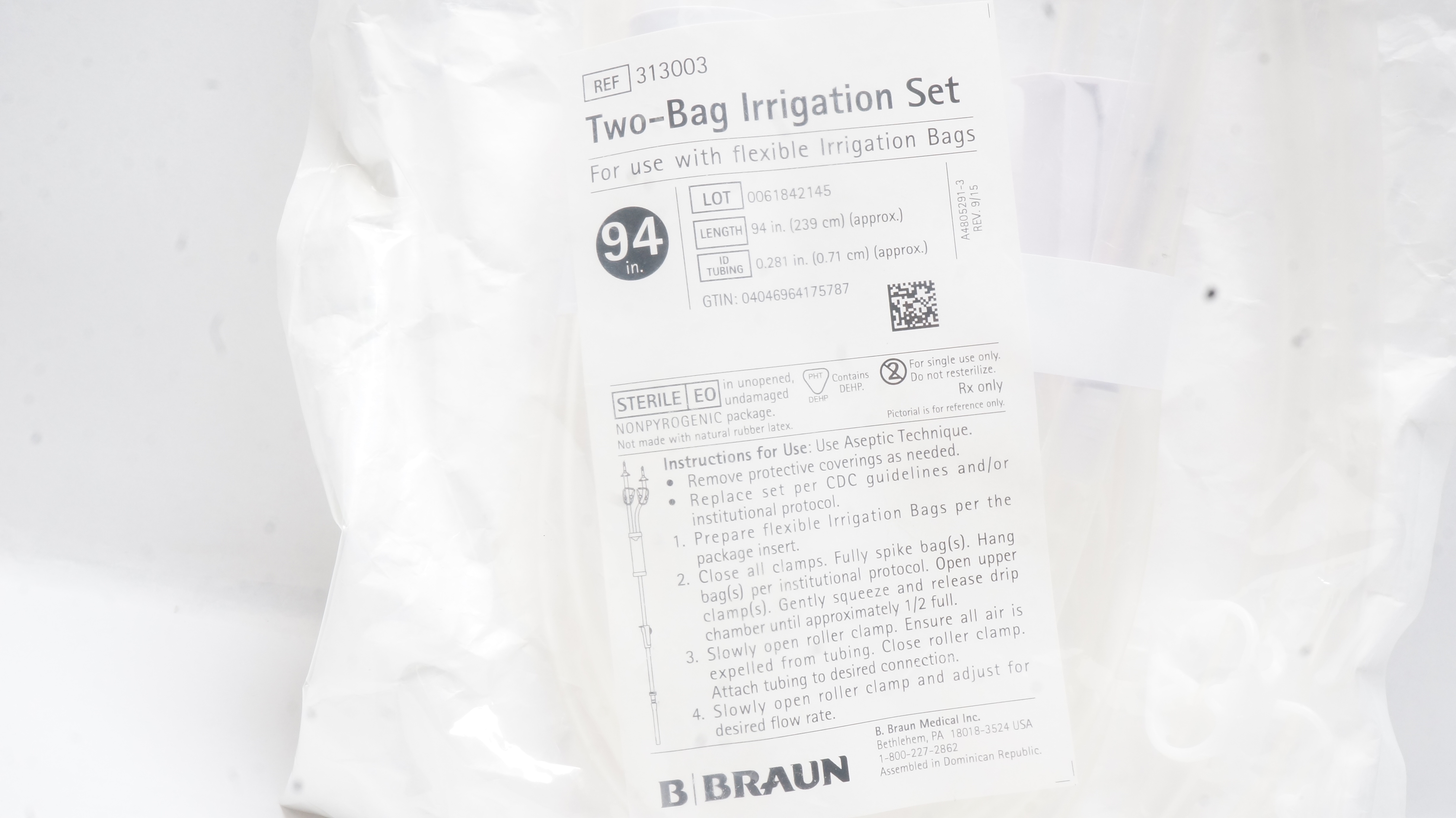 Braun 313003 Two-Bag Irrigation Set 94 x 0.281inch Appx.