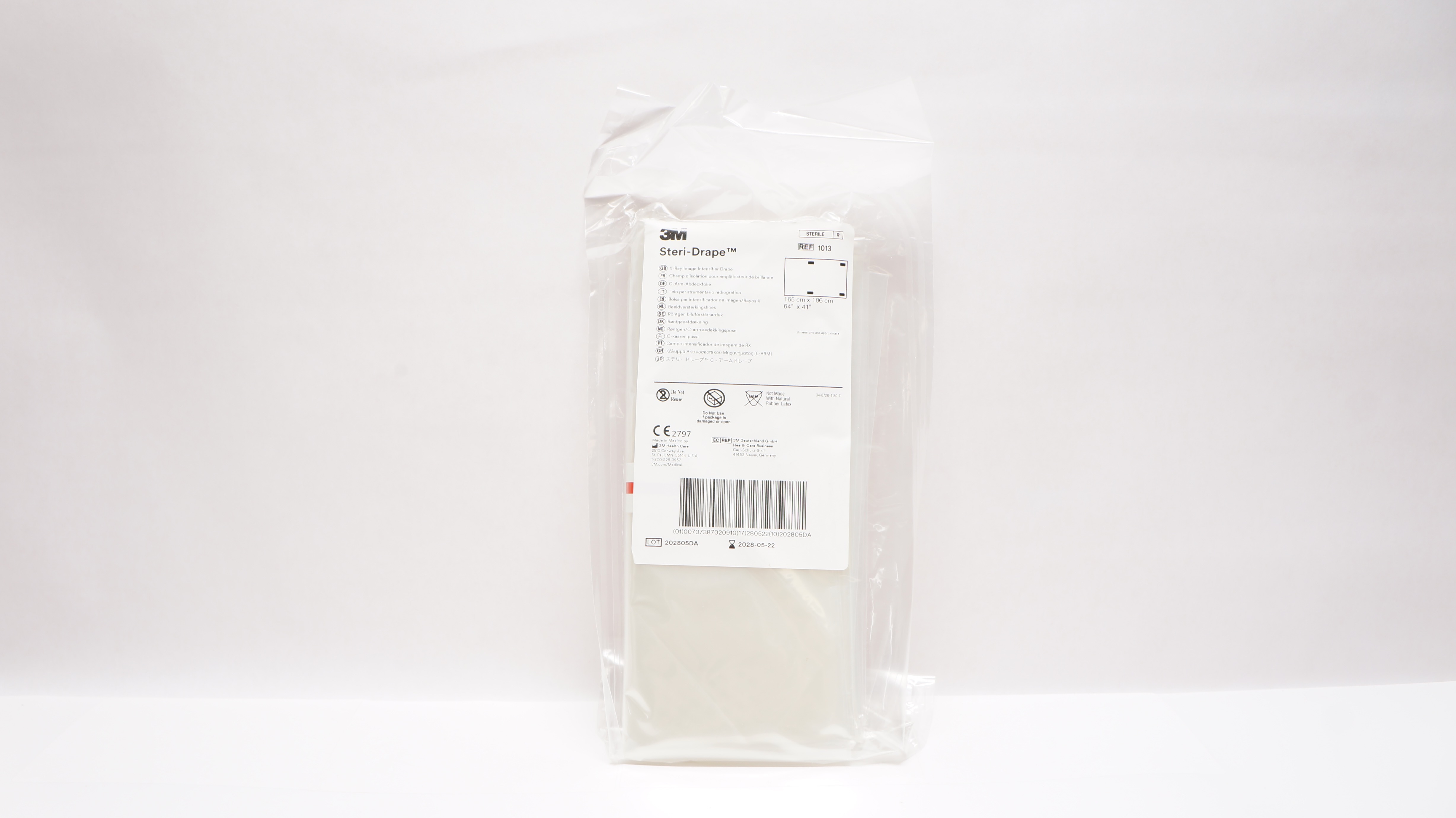 3M 1013 Steri-Drape X-Ray Image Intensifier Drape 64inch x 41inch (Approx.)