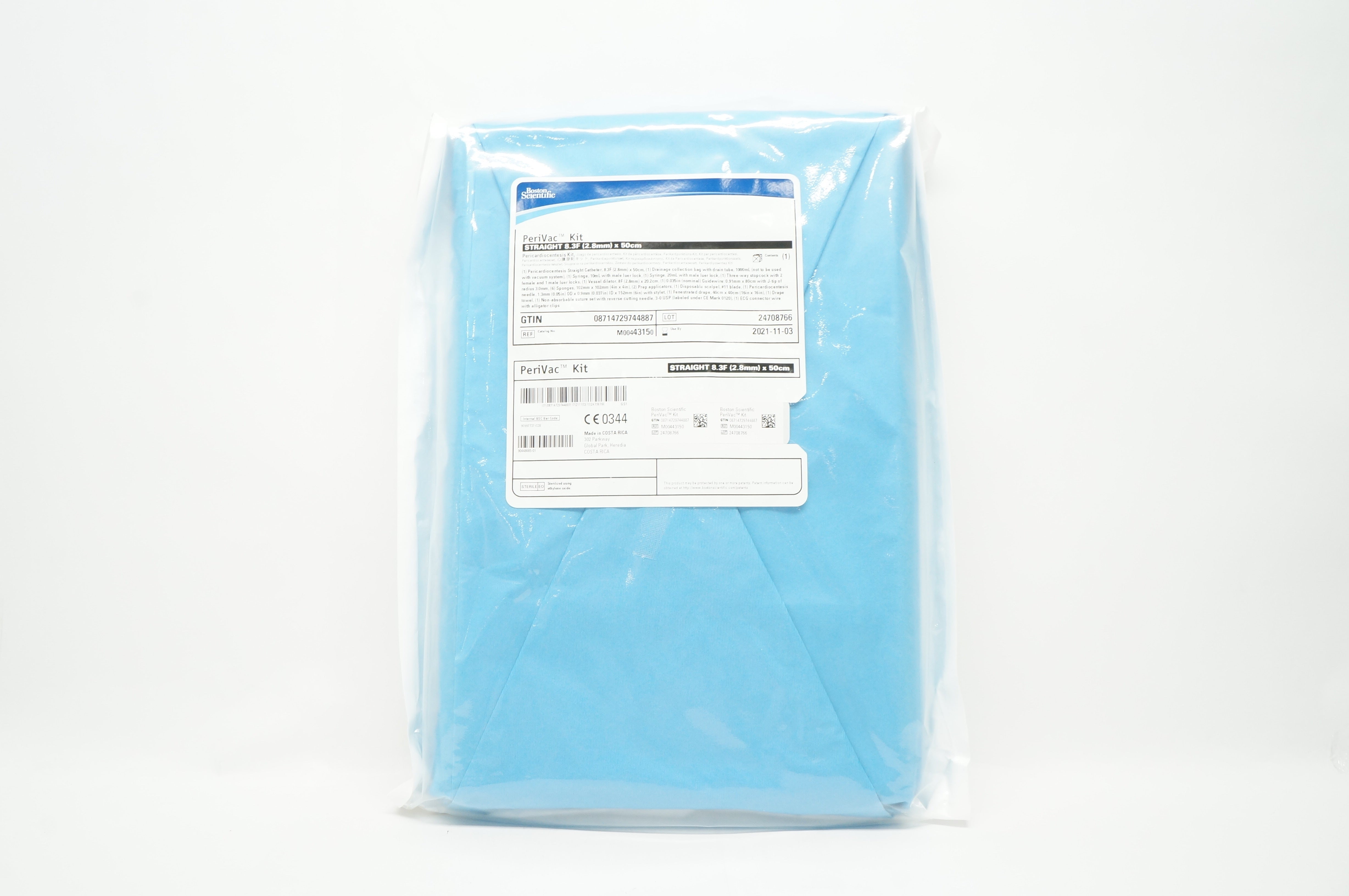 Boston Scientific M00443150 Pericardiocentesis Kit, Straight 8.3F x 50cm