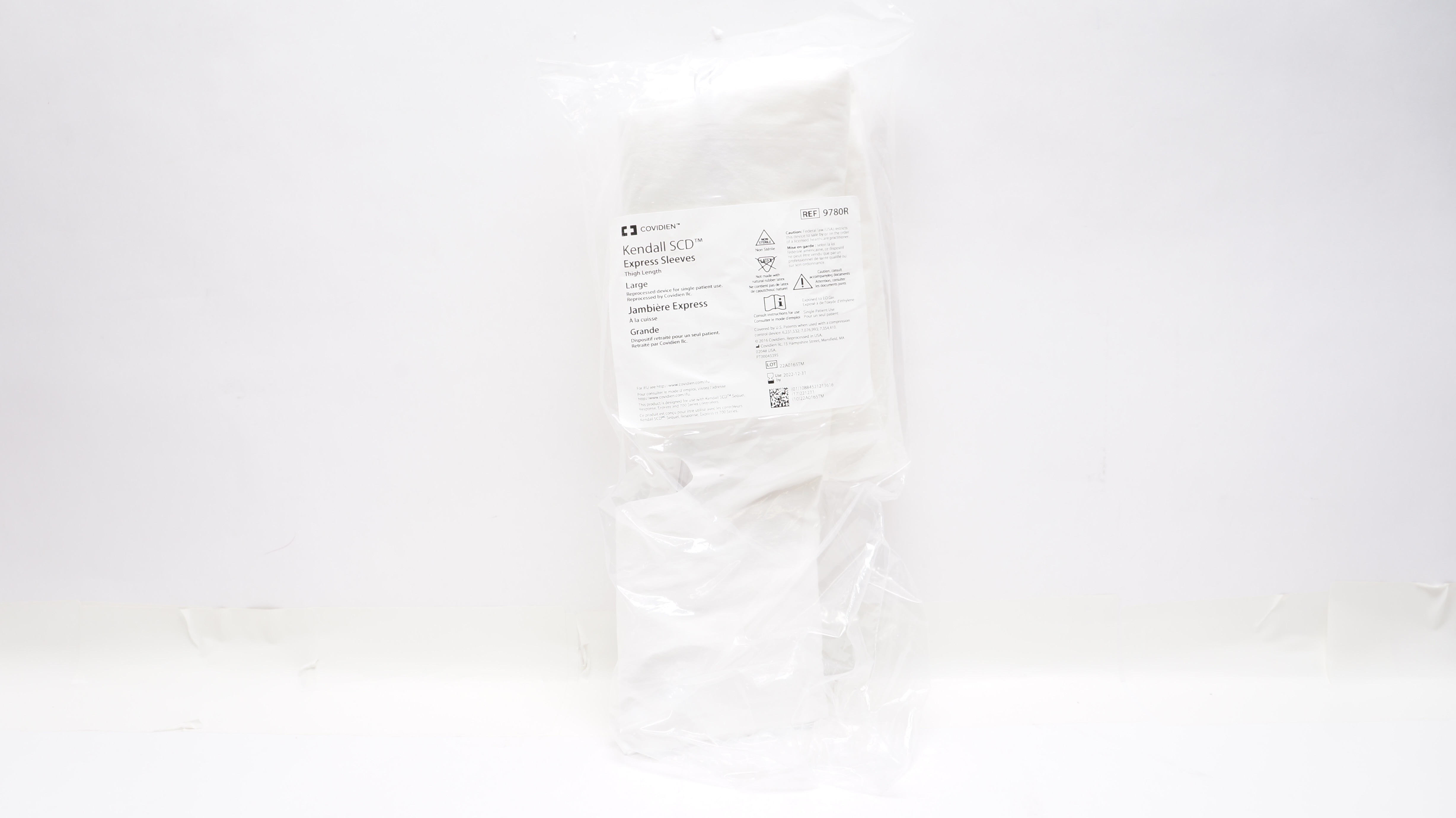 Covidien 9780R Kendall SCD Express Sleeves Thigh Length, Large (x)