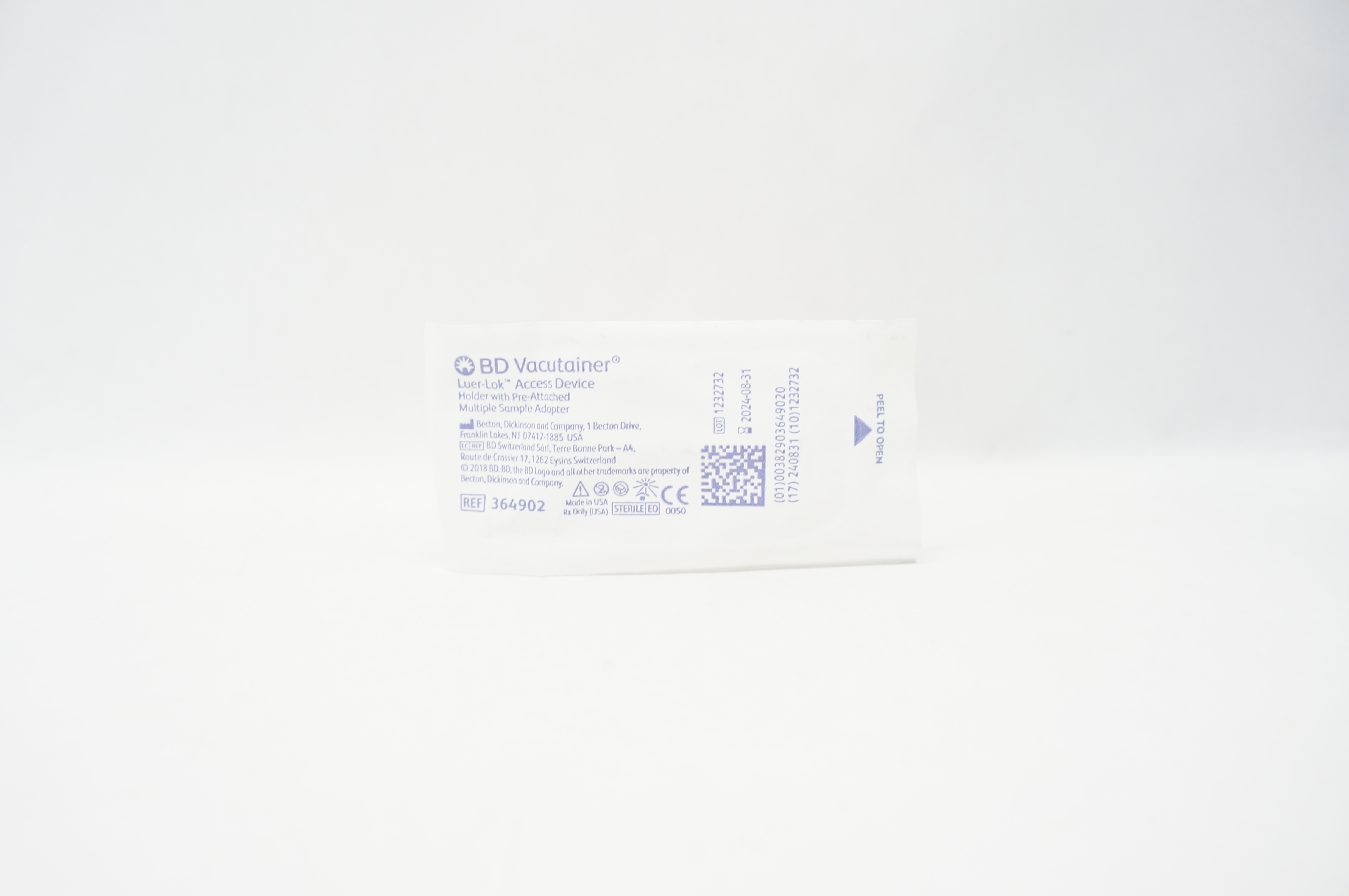 BD 364902 Vacutainer Luer-Lok Access Device Holder w/Multiple Sample Adapter