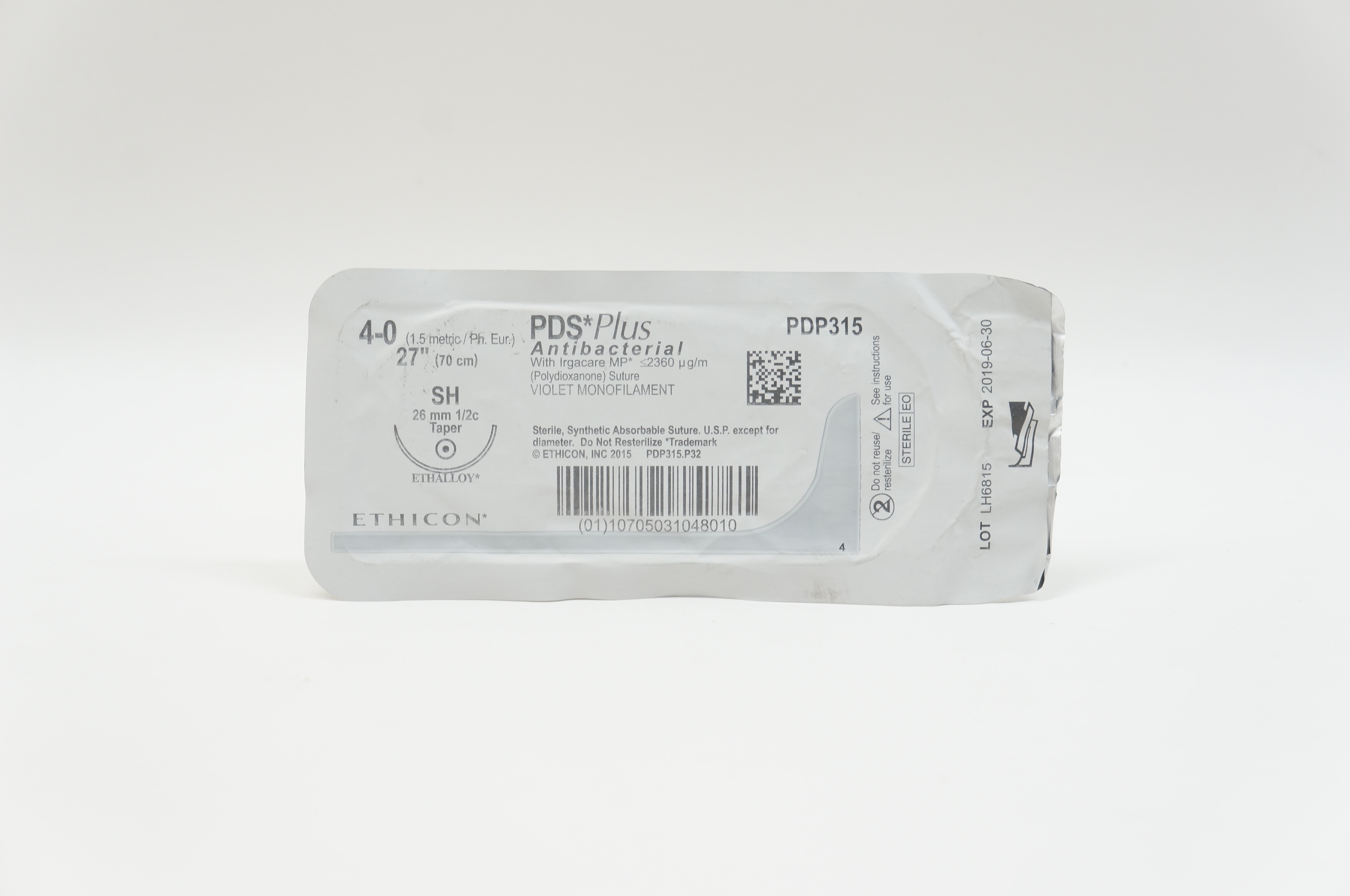 Ethicon PDP315 4-0 PDS Plus, SH, 26mm 1/2c Taper, 27inch (x)