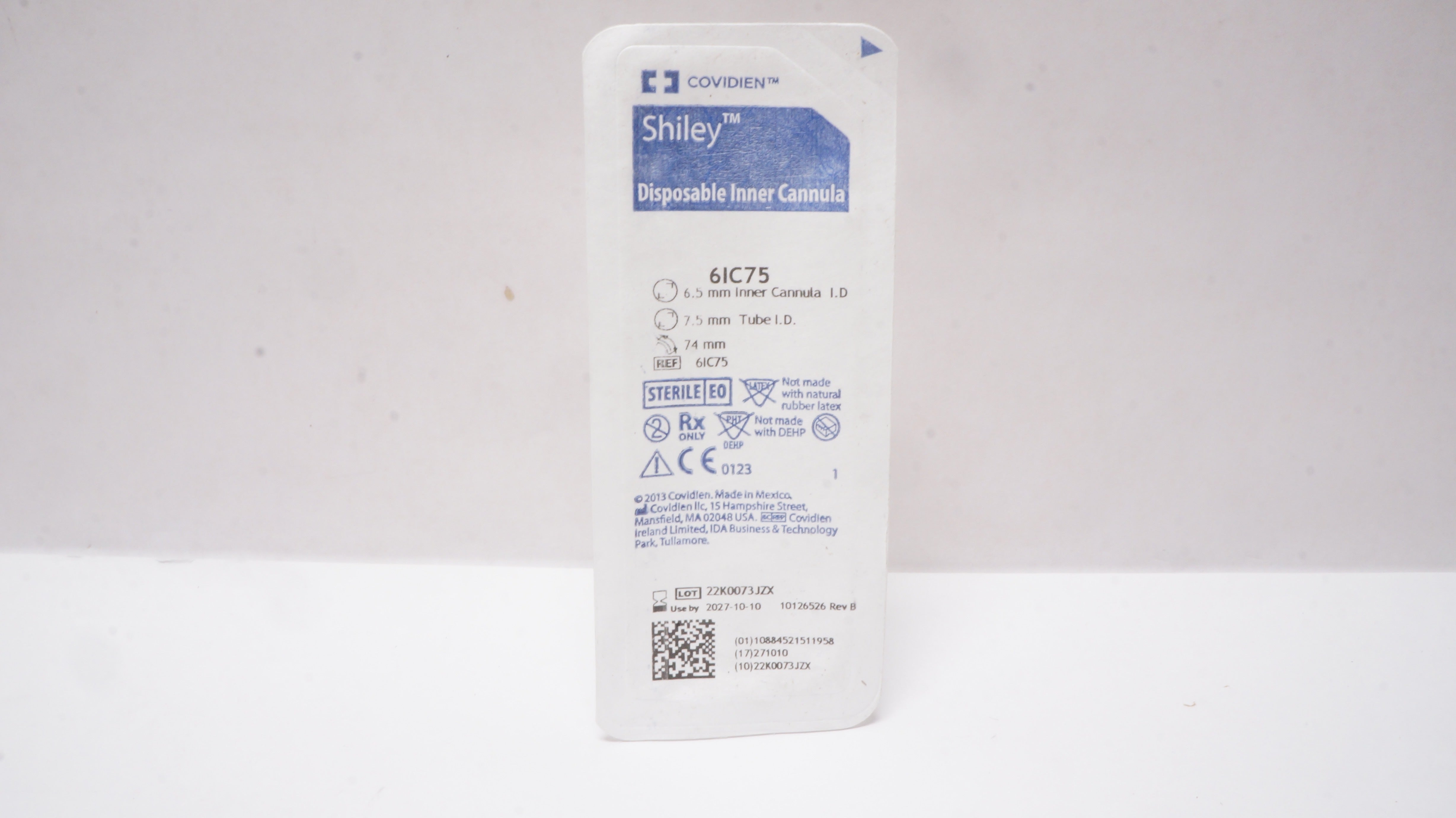 Covidien 6IC75 Shiley Disposable Inner Cannula 6.5ID x 7.5ID x 74mm