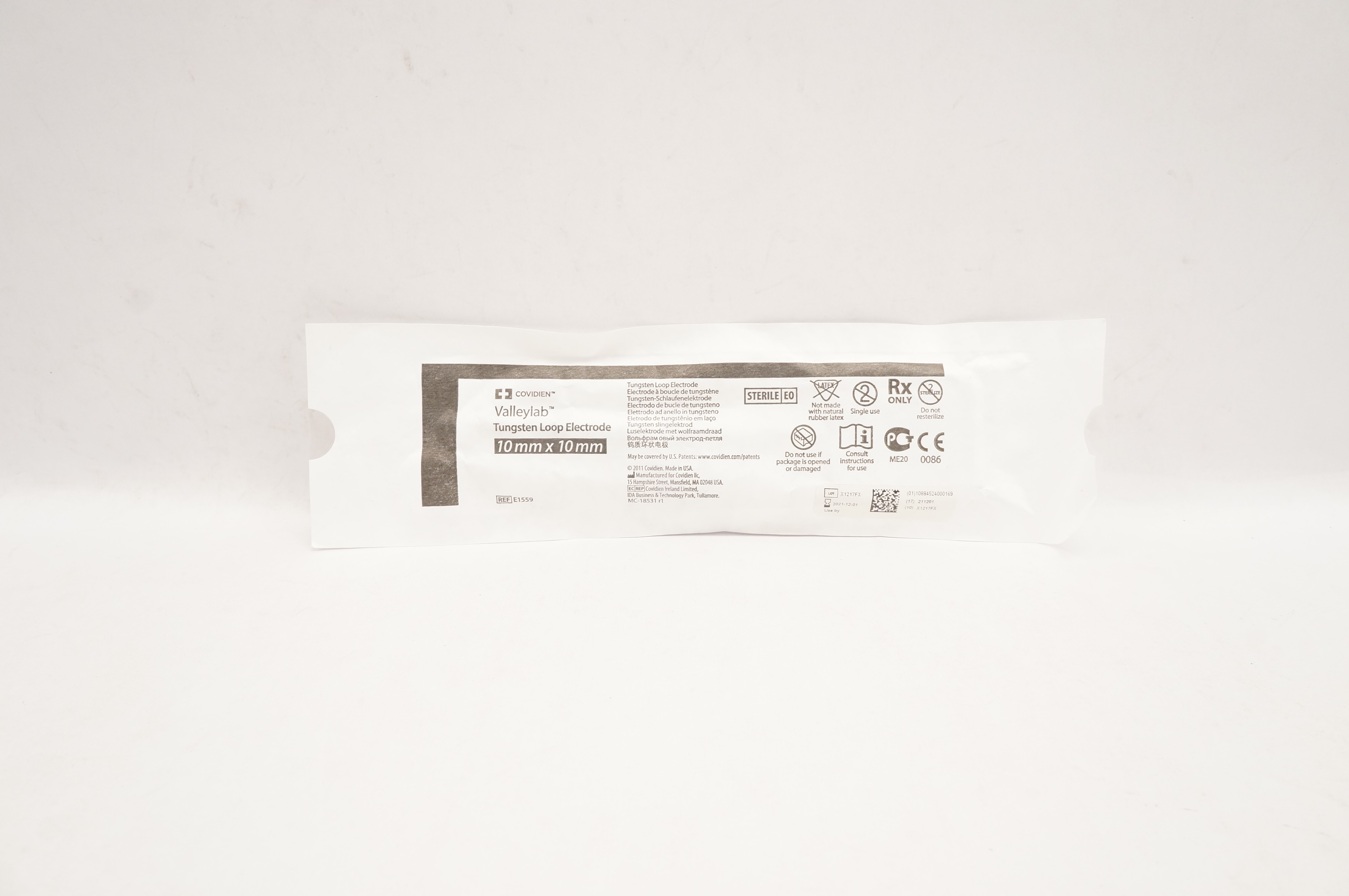 Covidien E1559 Valleylab Tungsten Loop Electrode 10mm x 10mm (x)