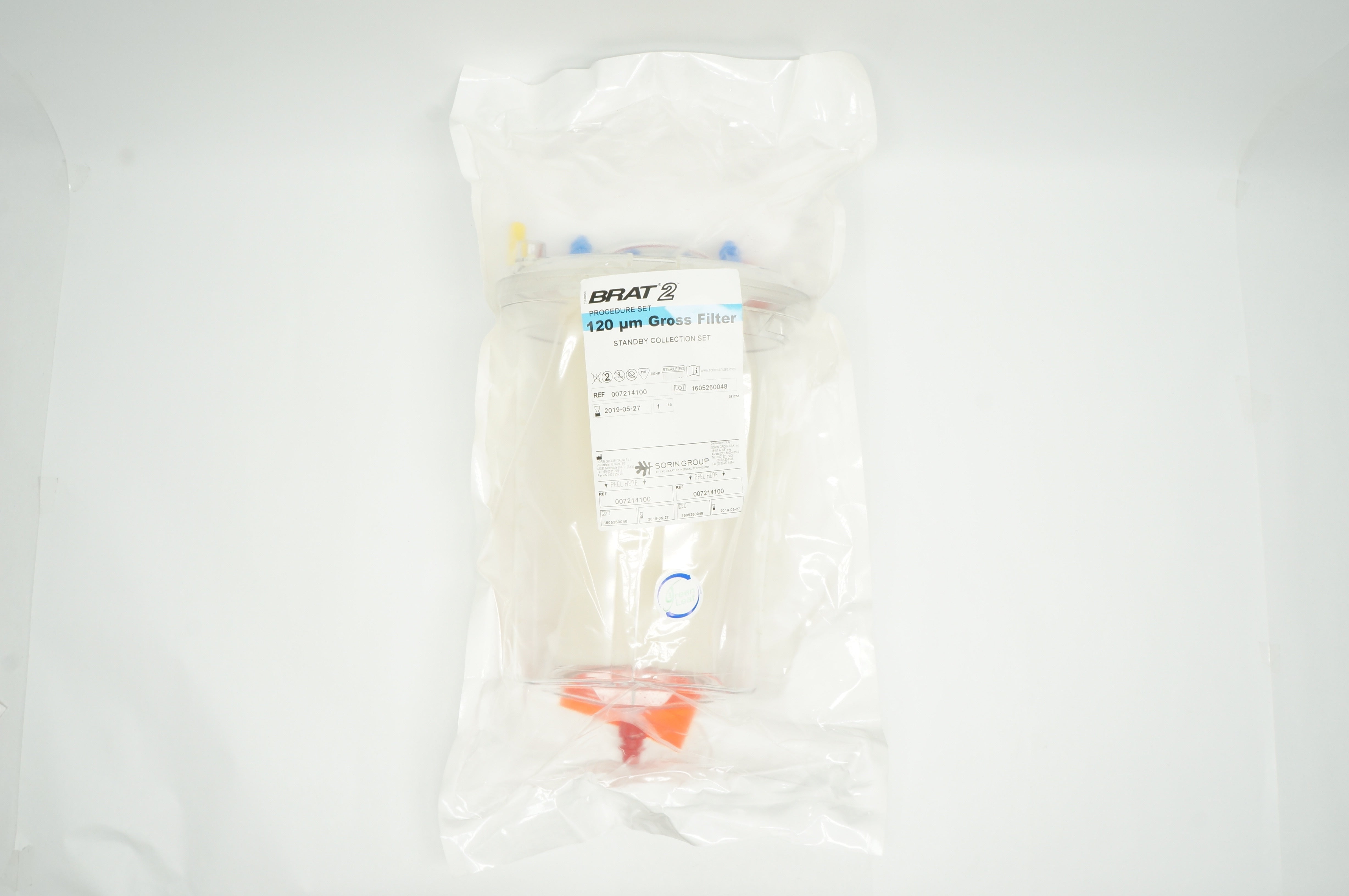 Sorin Group 007214100 BRAT 2 Procedure Set 250ml Gross Filter Standby Set (x)