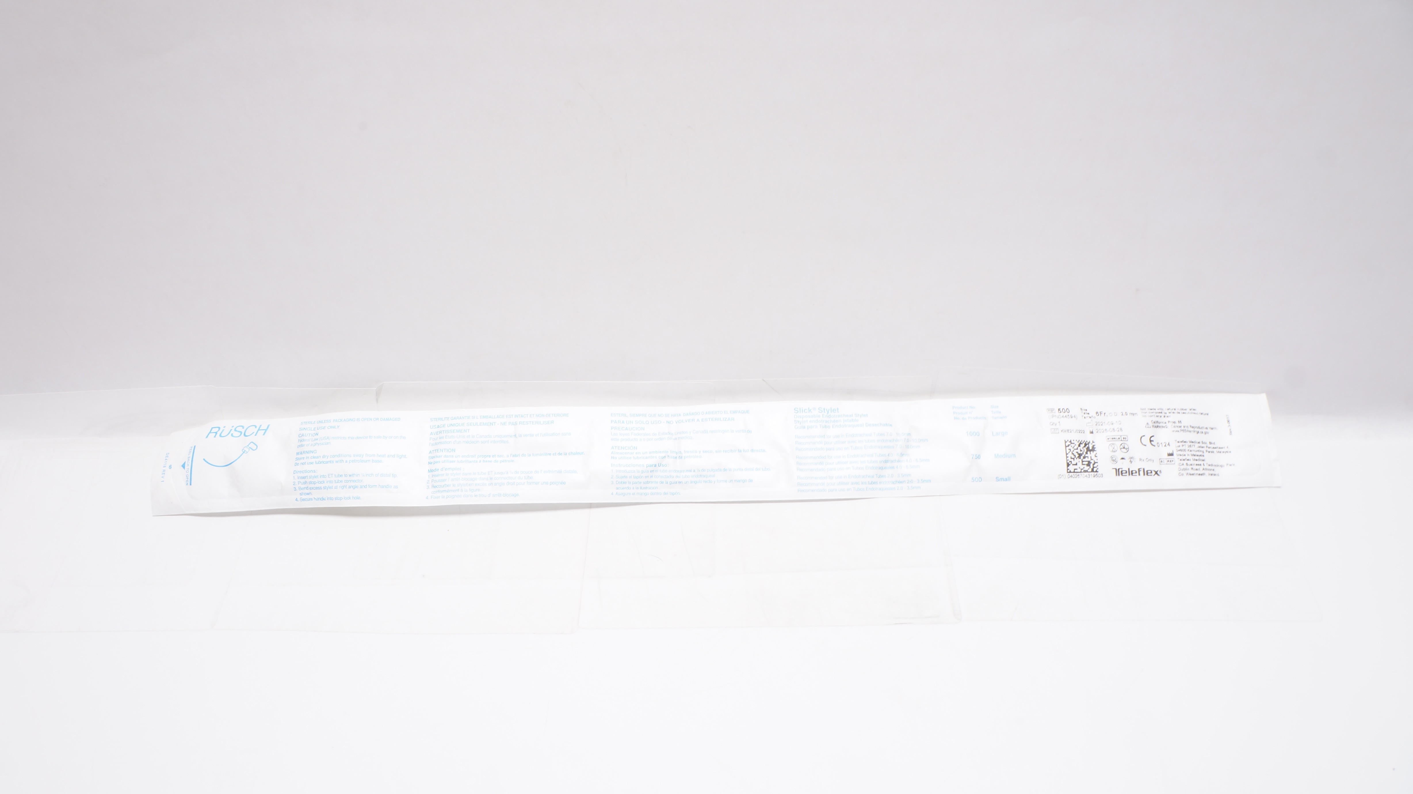 Teleflex 1000R Slick Stylet Disposable Endotracheal Stylet 10Fr x 3.3mm O.D.