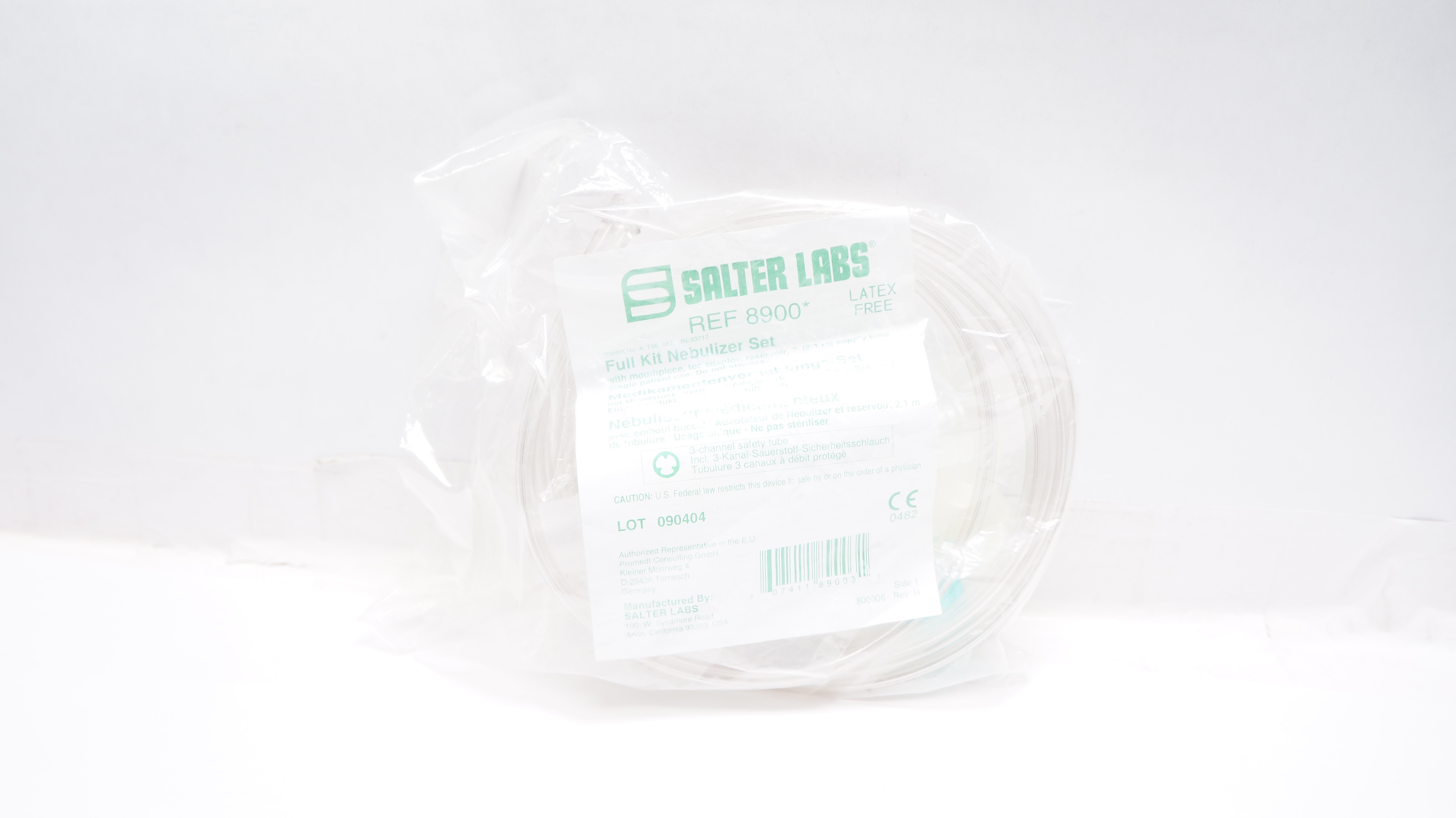 Salter Labs 8900 Full Kit Nebulizer Set, 3-Channel Safety Tube