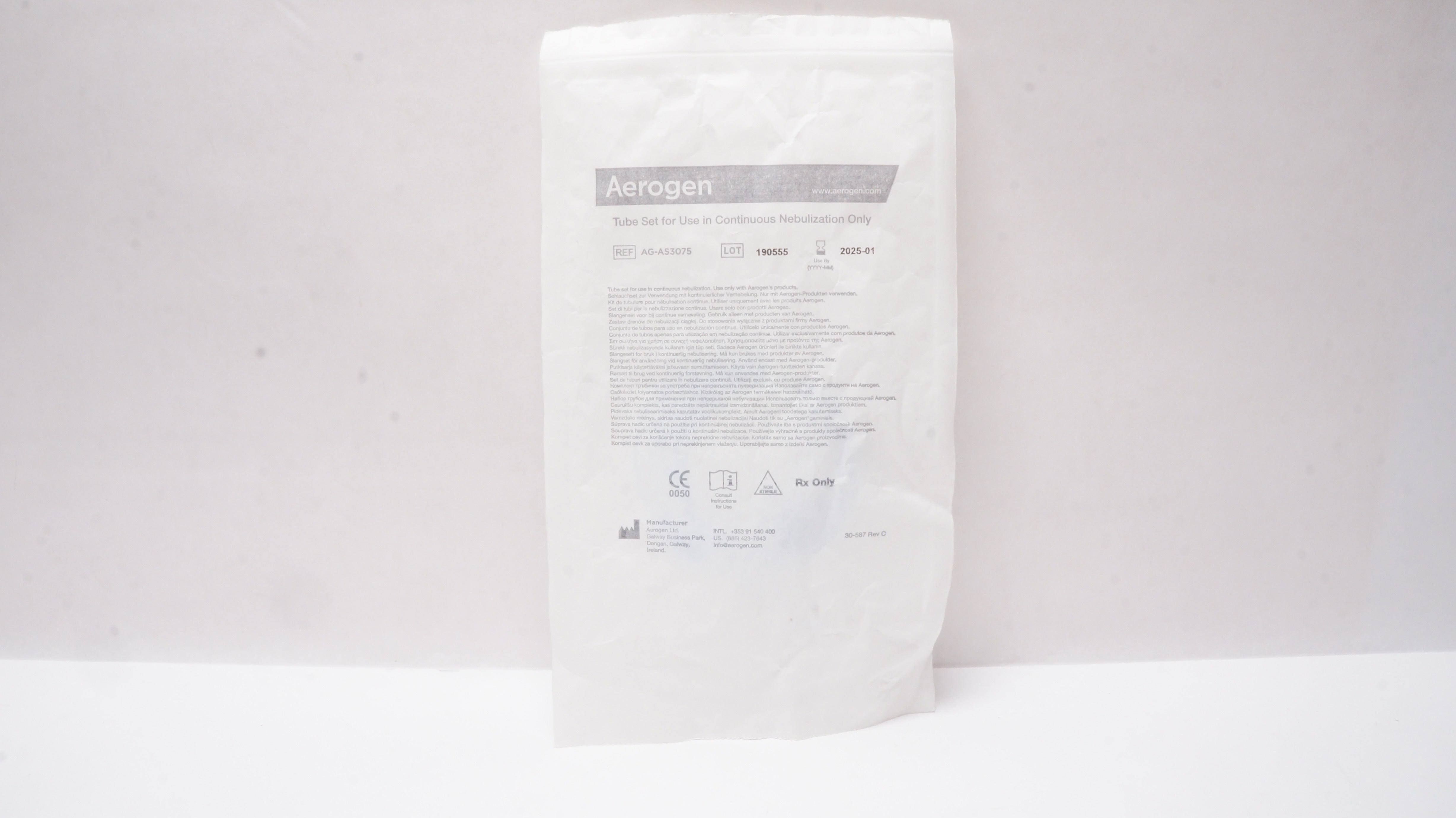 Aerogen AG-AS3075 Tube Set for Use in Continuous Nebulization