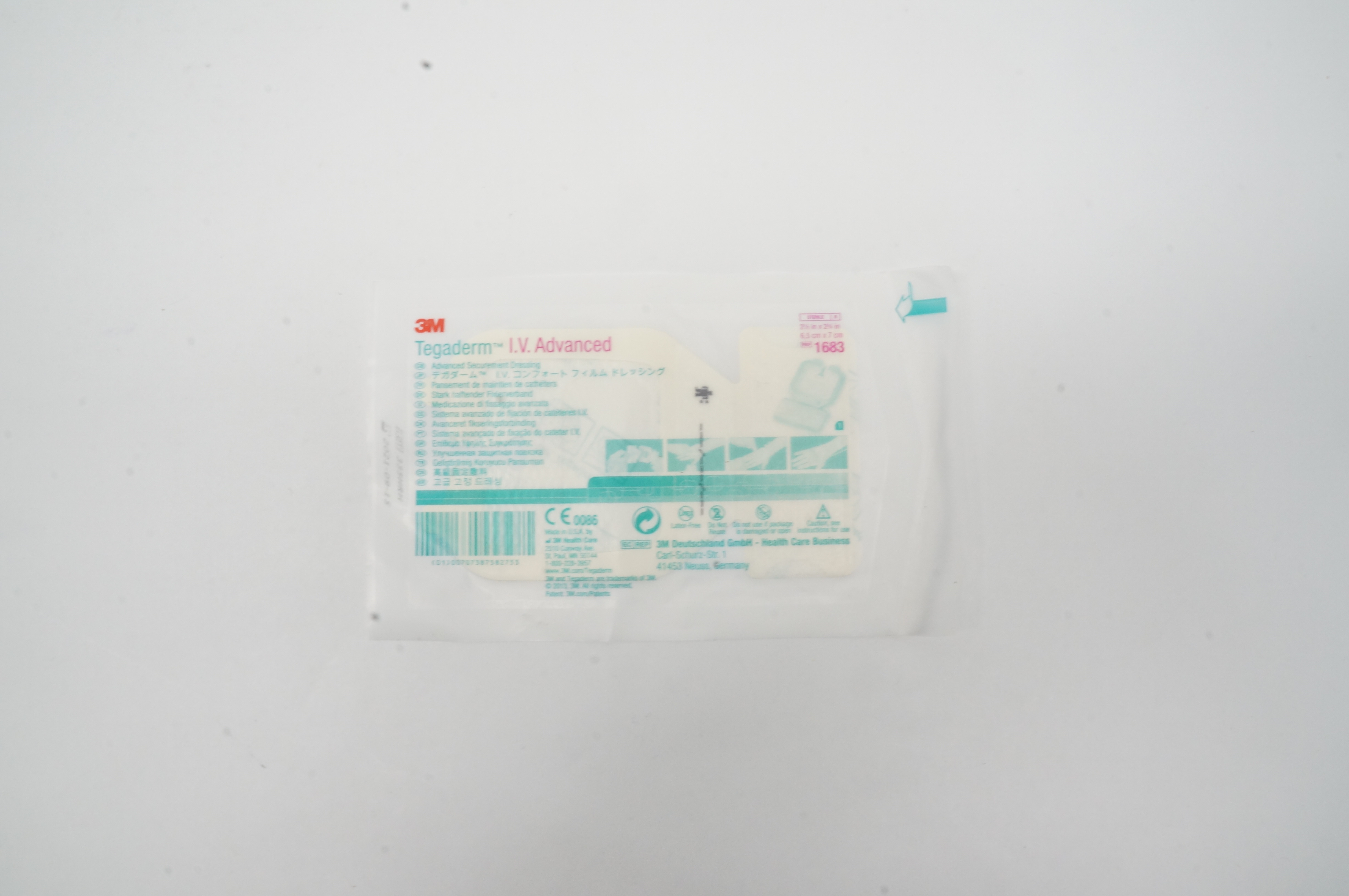 3M 1683 Tegaderm I.V. Advanced Securement Dressing 2 1/2 x 2 3/4 inch (x)