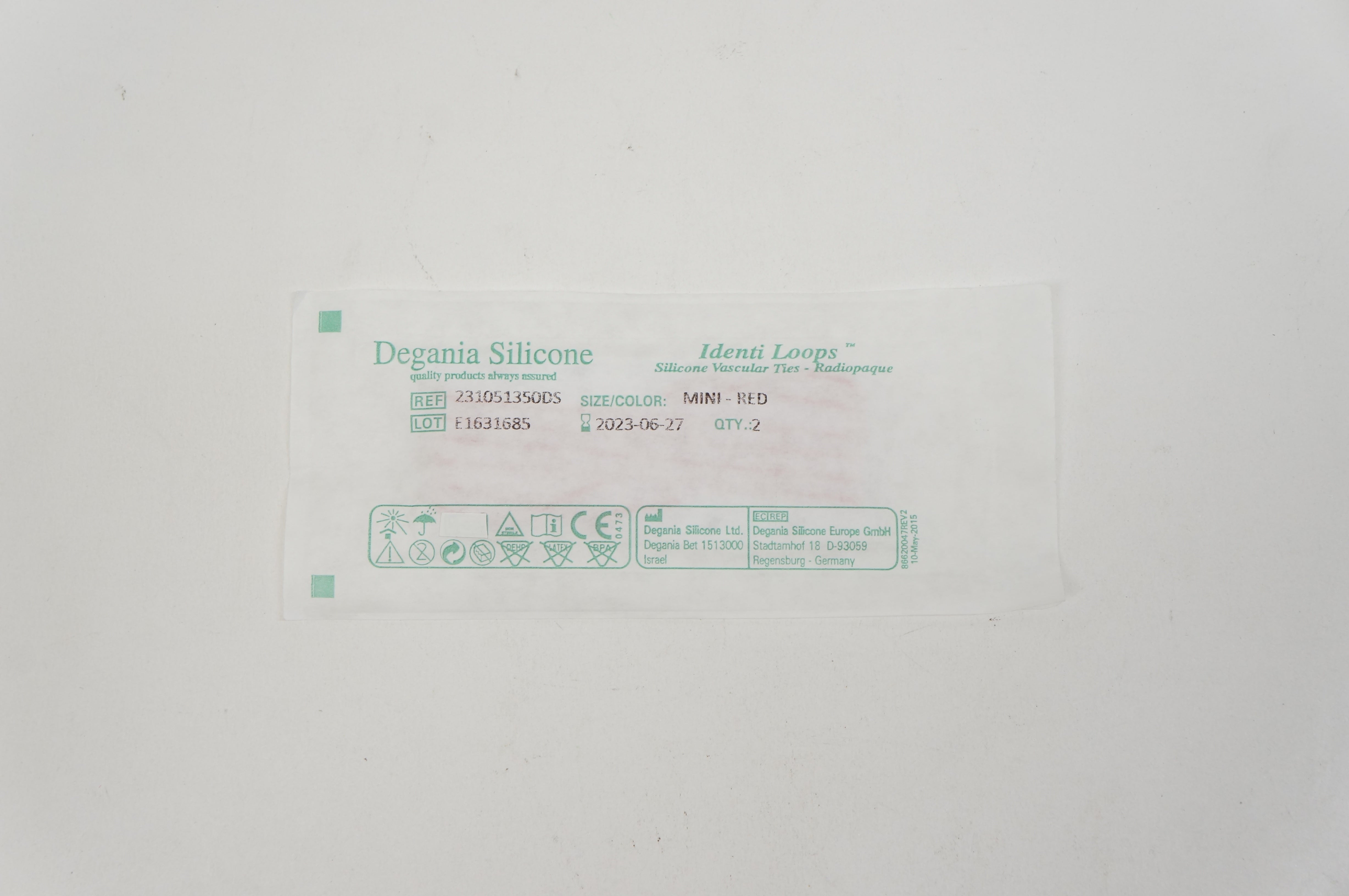 Degania Silicone 231051350DS Identi Loops Silicone Vascular Ties - Radiopaque