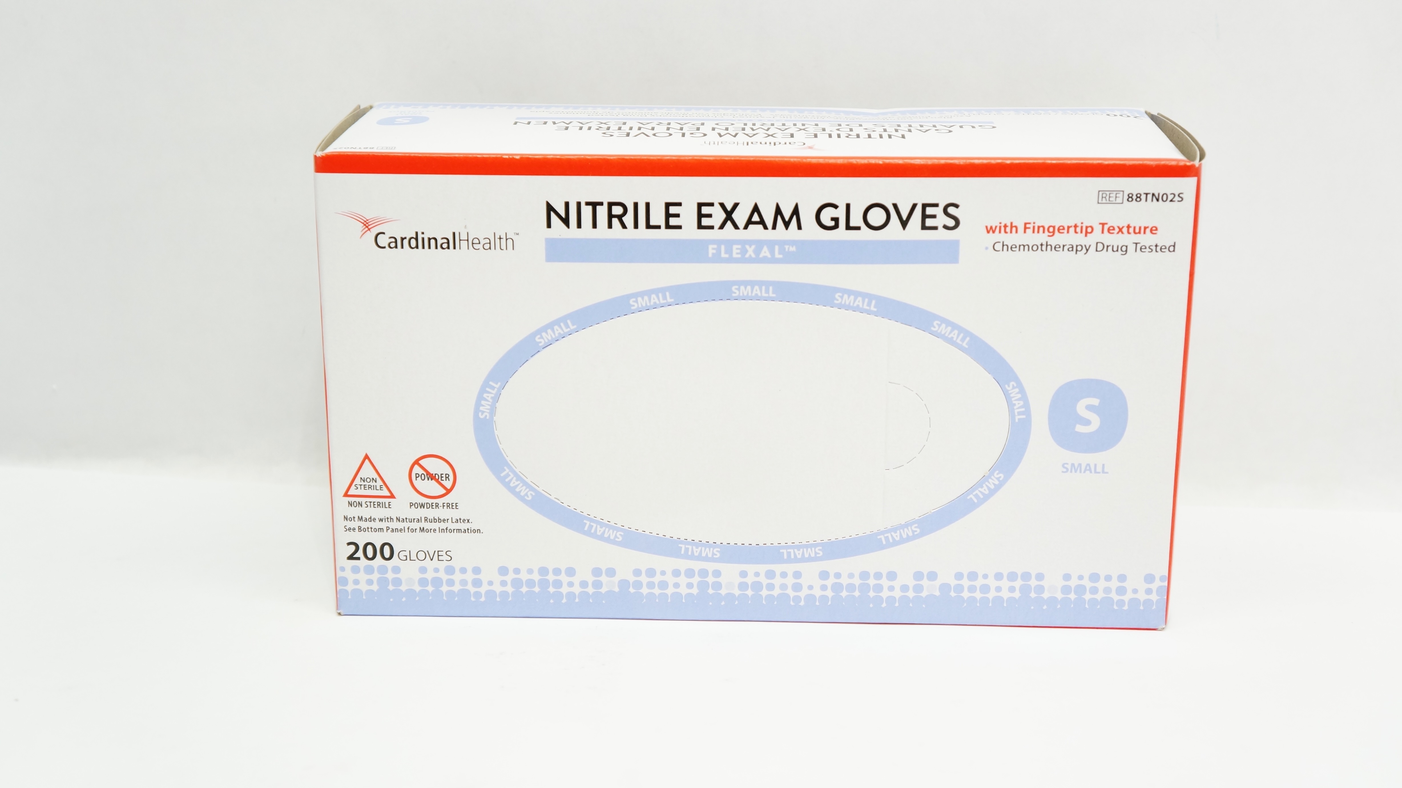 Cardinal Health 88TN025 Nitrile Exam Gloves S - Box of 200