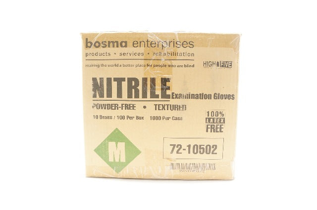 Bosma 72-10502 Enterprises Nitrile Examination Gloves M - Case of 1000