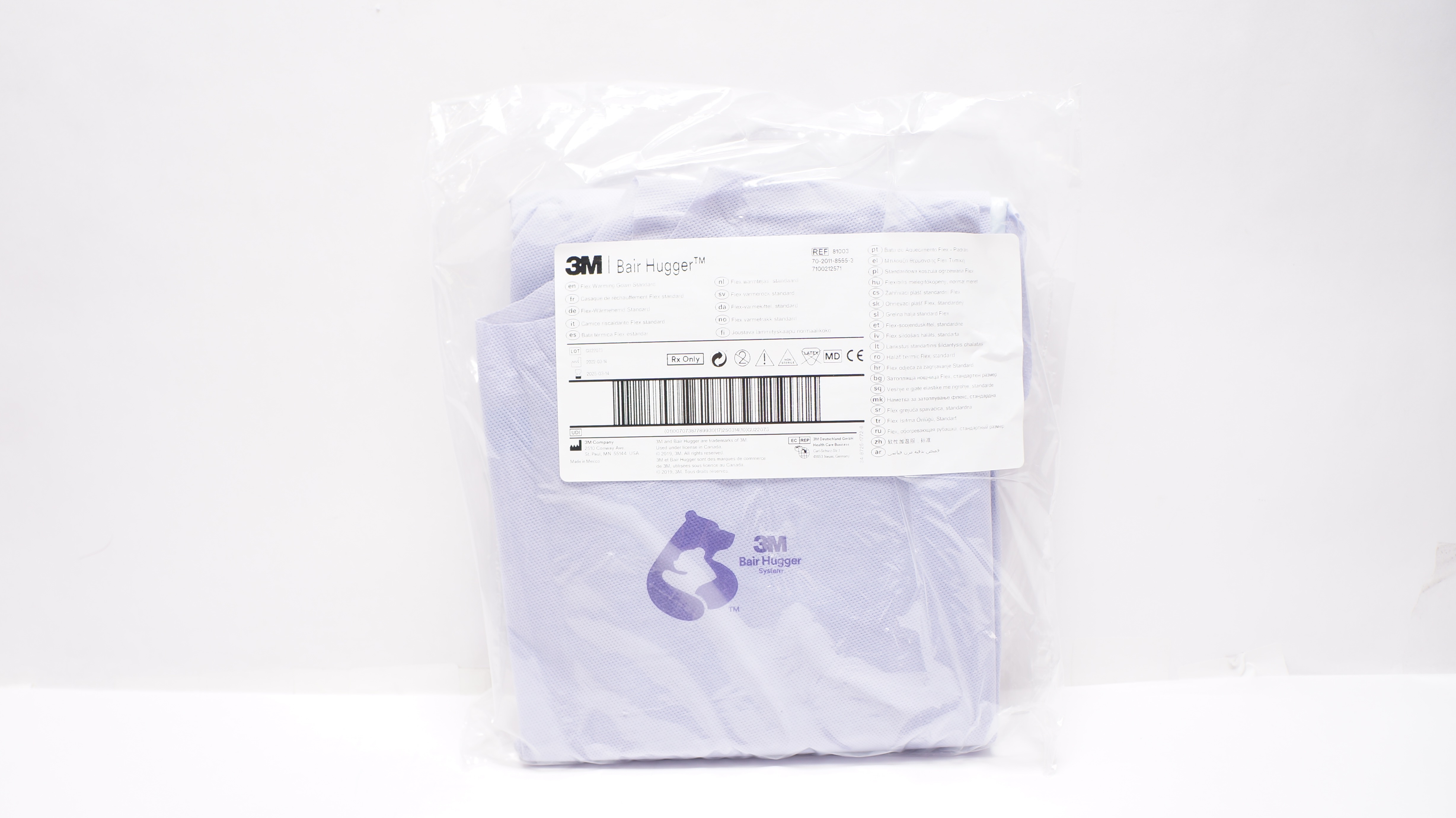 3M 81003 Bair Hugger Flex Warming Gown, Standard