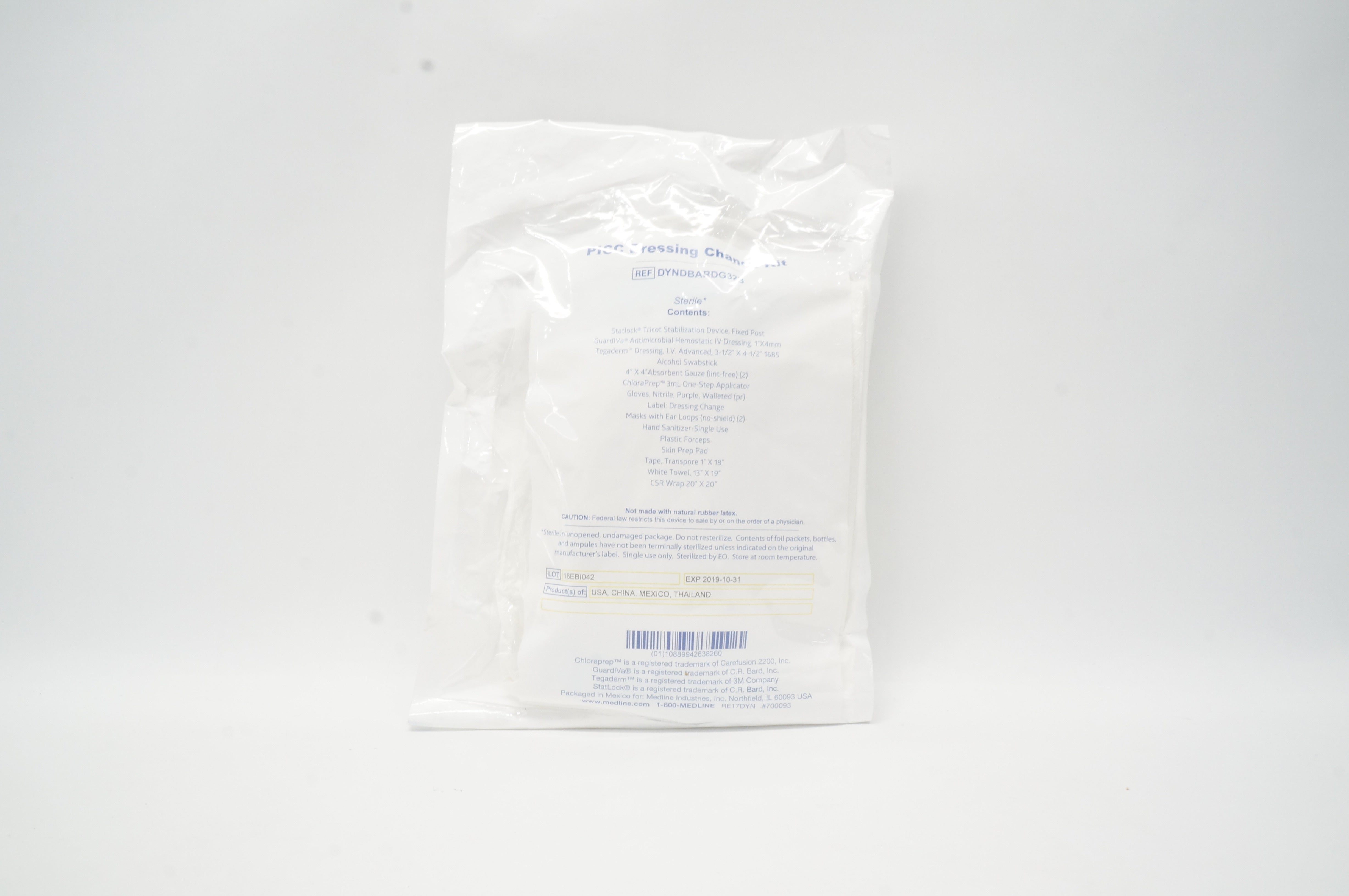 Medline DYNDBARDG32B PICC Dressing Change Kit (x)