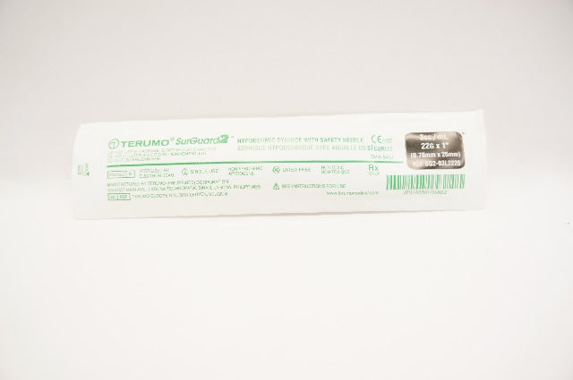 Terumo SG2-03L2225 SurGuard2 hypodermic Syringe w/Safety Ndle 3cc/mL 22G x 1inch