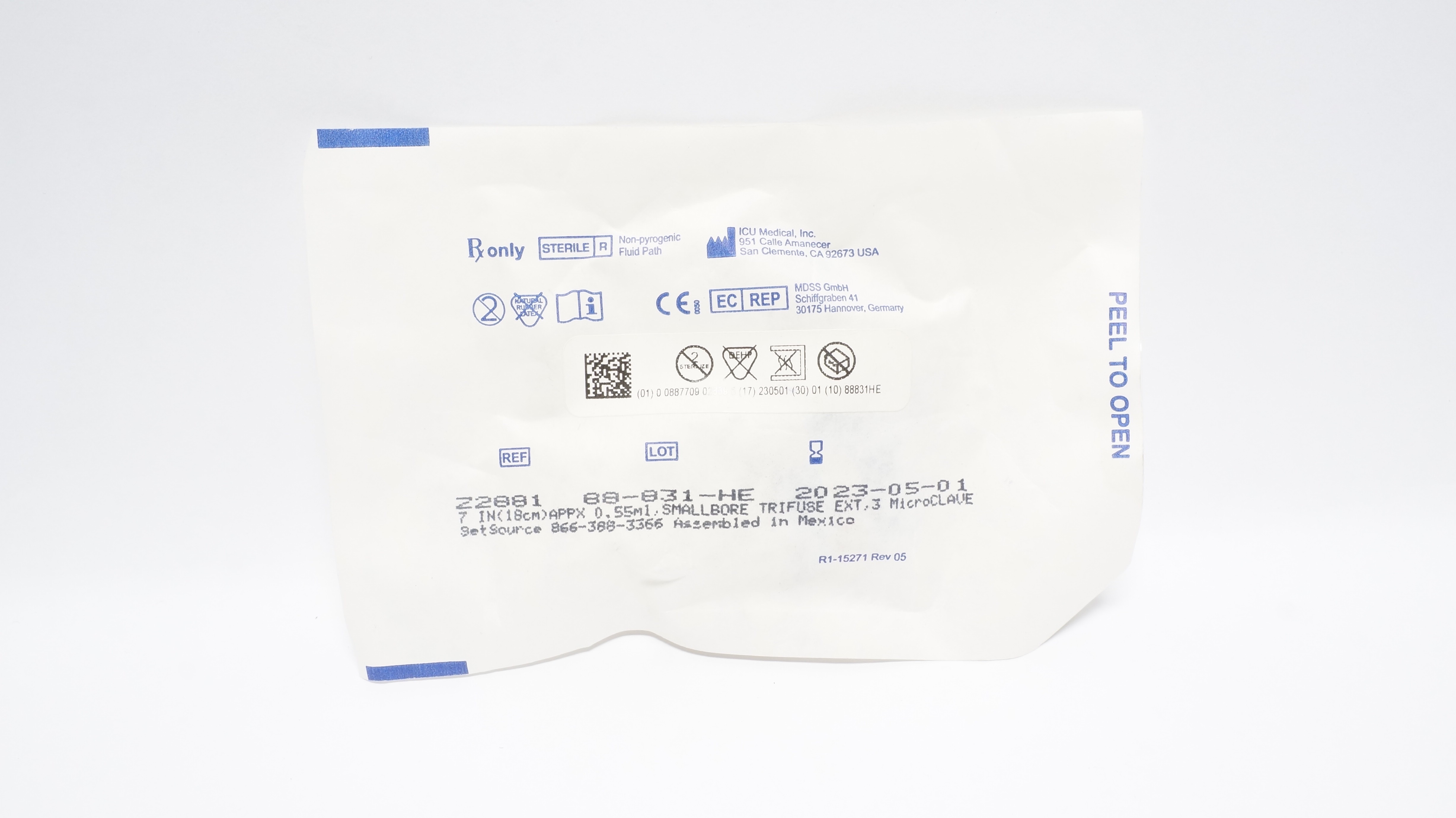 Icu Medical Z2881 7In Appx 0.55m 0.55ml Smallbore Trifuse (x)