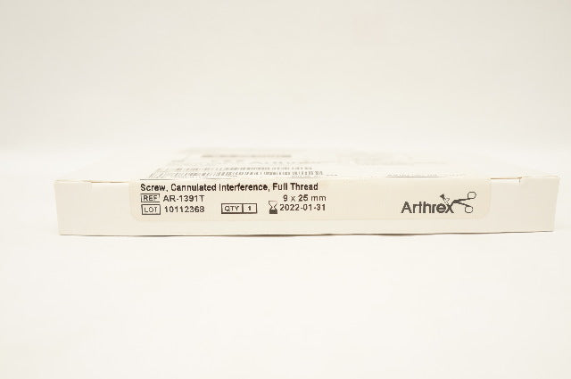 Arthrex AR-1391T Full Thread Cannulated Interference Screw 9 x 25mm