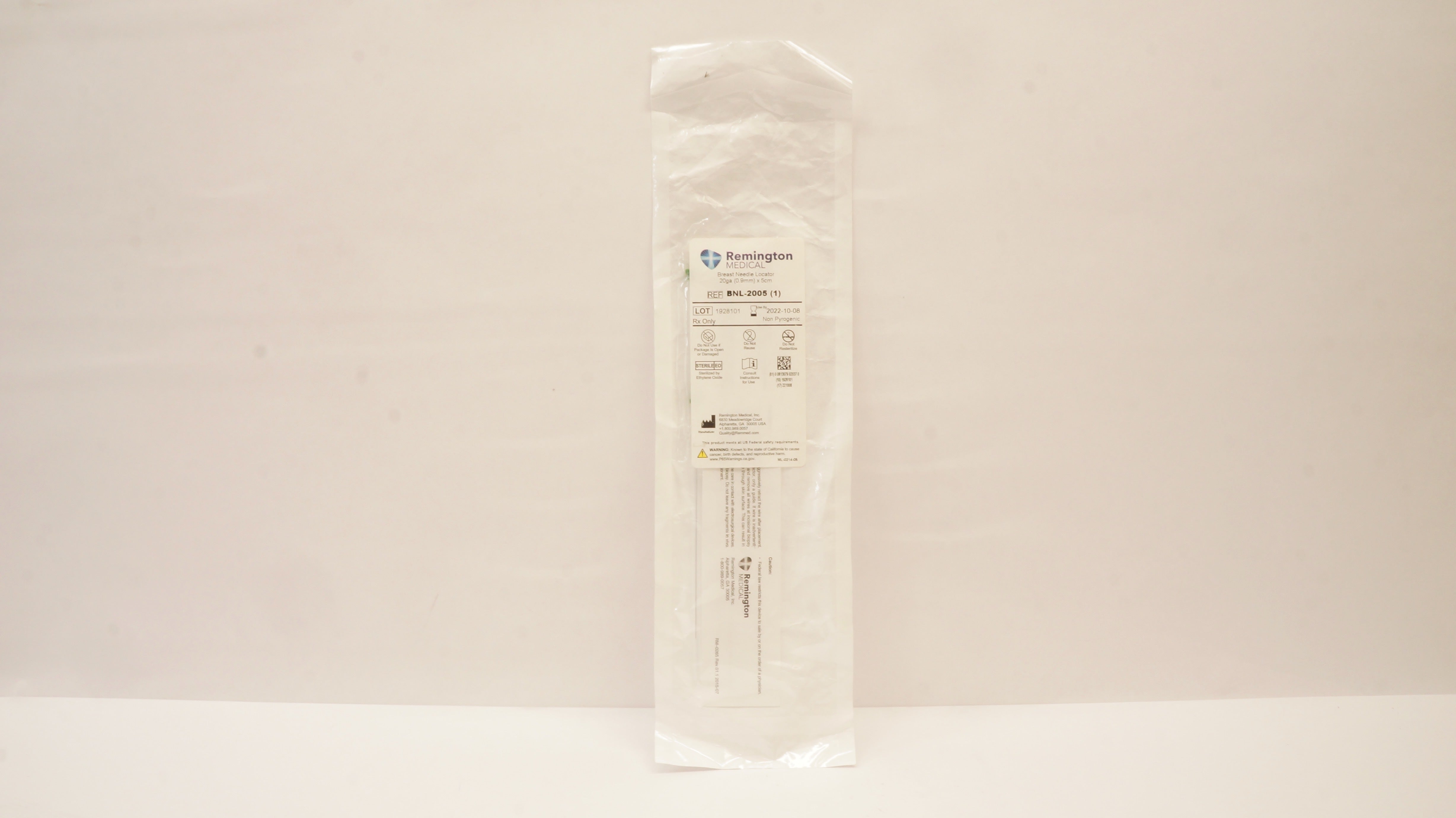 Remington Medical BNL-2005 Breast Needle Locator 20ga x 5cm (x)