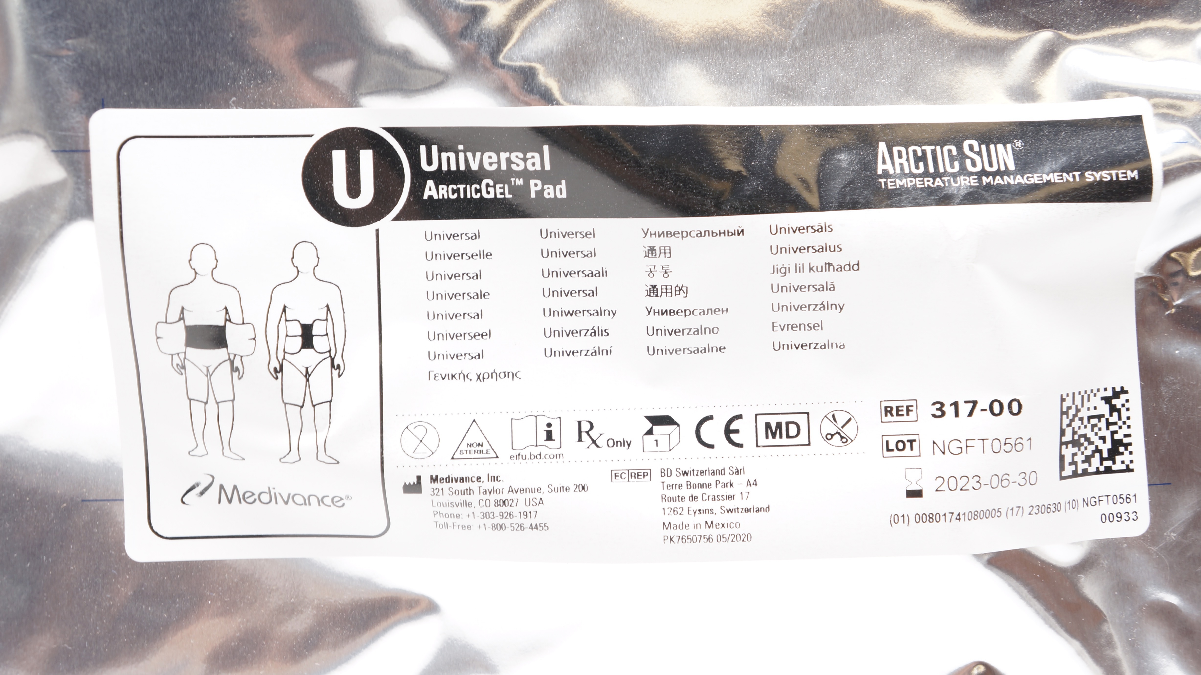 Medivance 317-00 Arctic Sun Universal ArcticGel Pad (x)