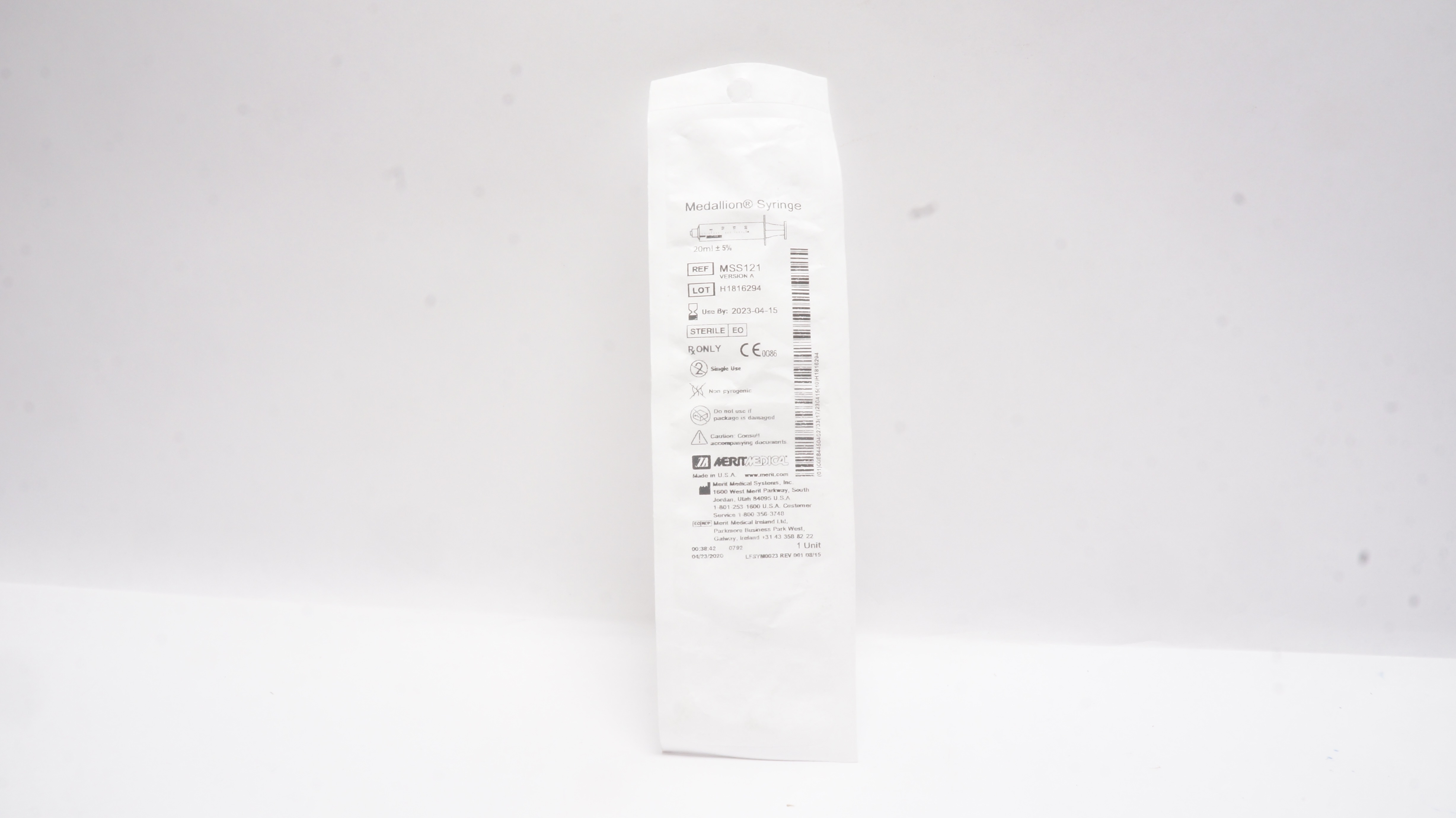 Merit Medical MSS121 Medallione Syringe 20ml ± 5% (x)