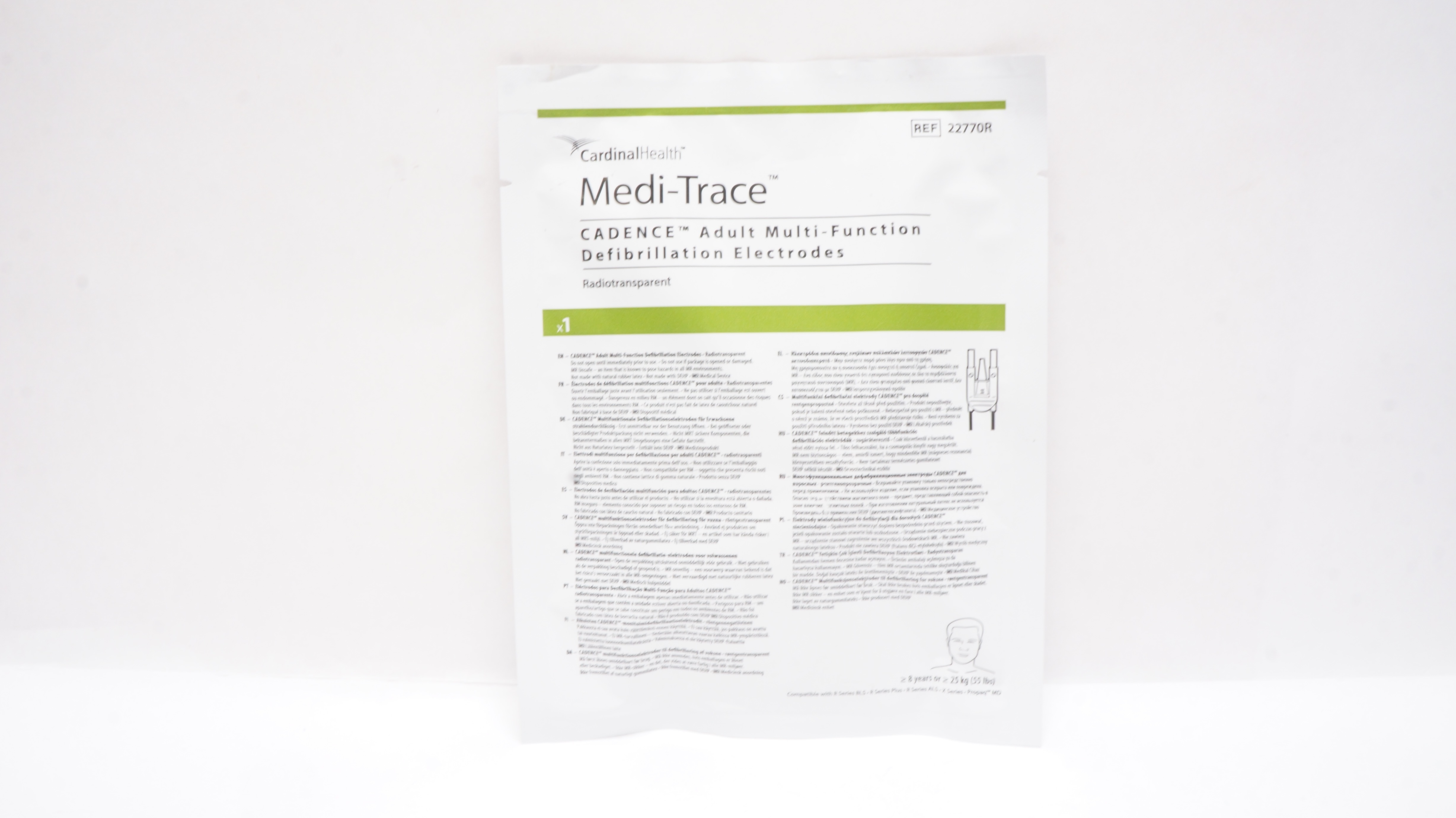 Cardinal Health 22770R Medi-Trace Adult Multi-Function Defibrillation Electrodes