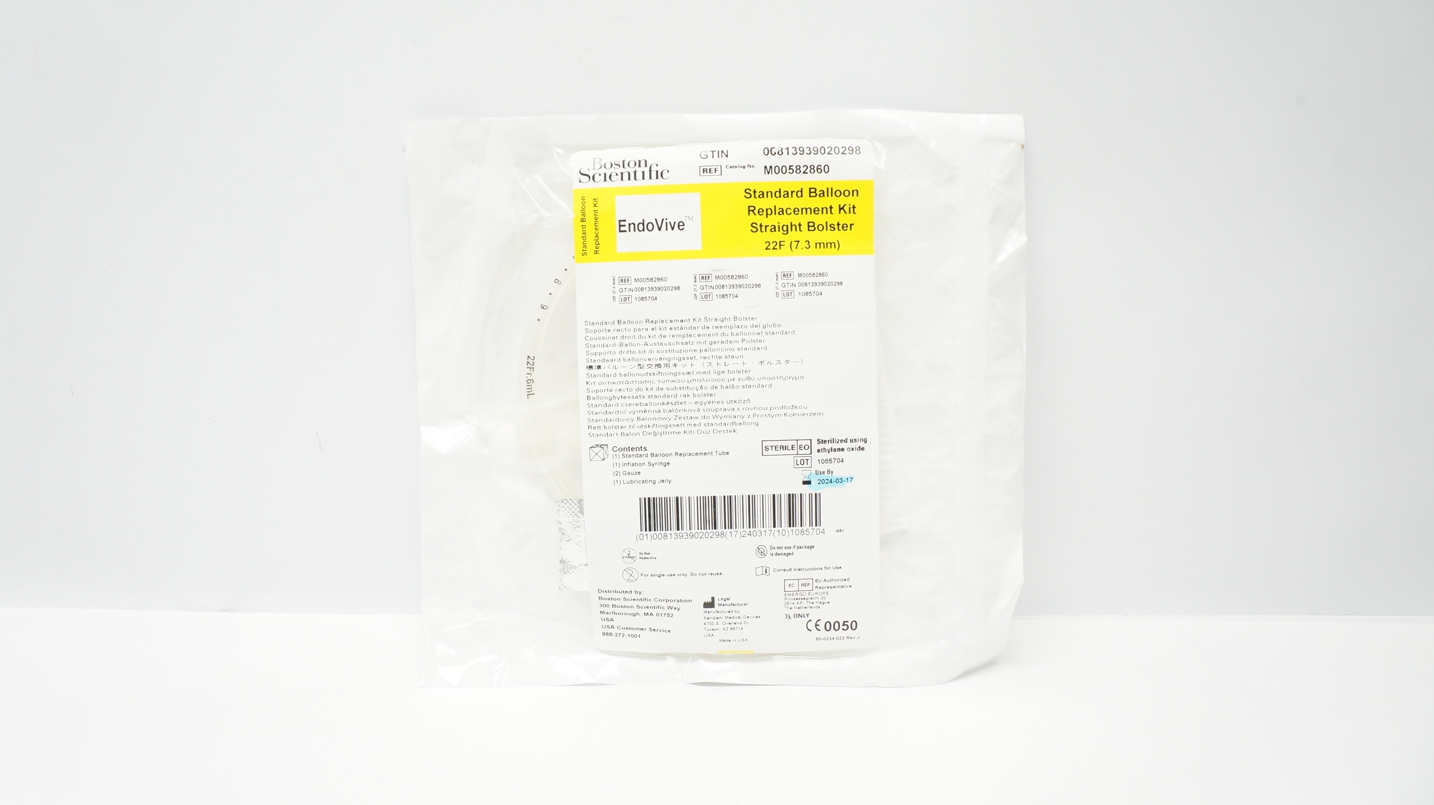 Boston Scientific M00582860 EndoVive Standard Balloon Replacement Kit 22F (x)