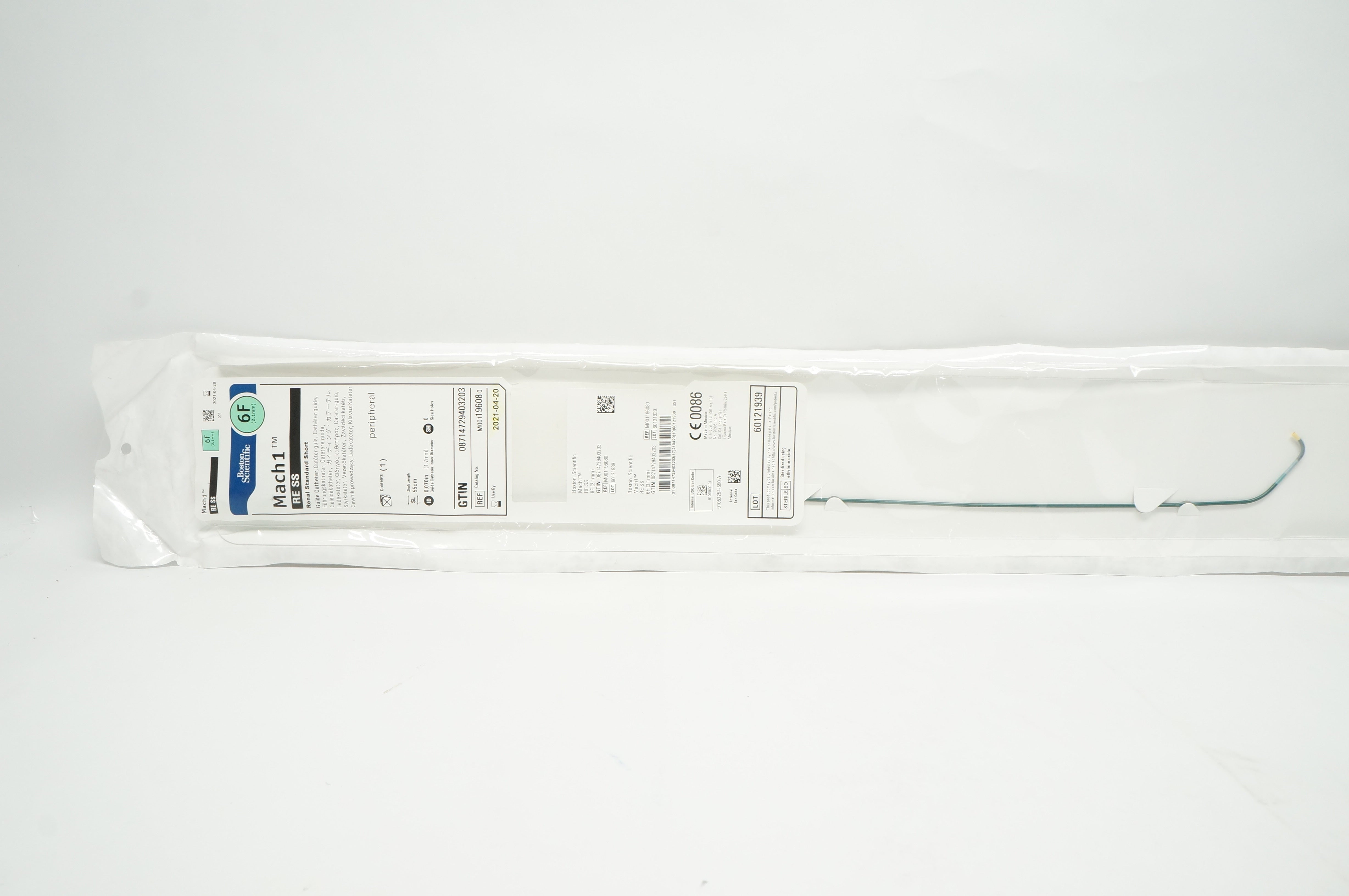 Boston Scientific M001196080 Mach1 RE SS Renal Standard Short 6F (x)