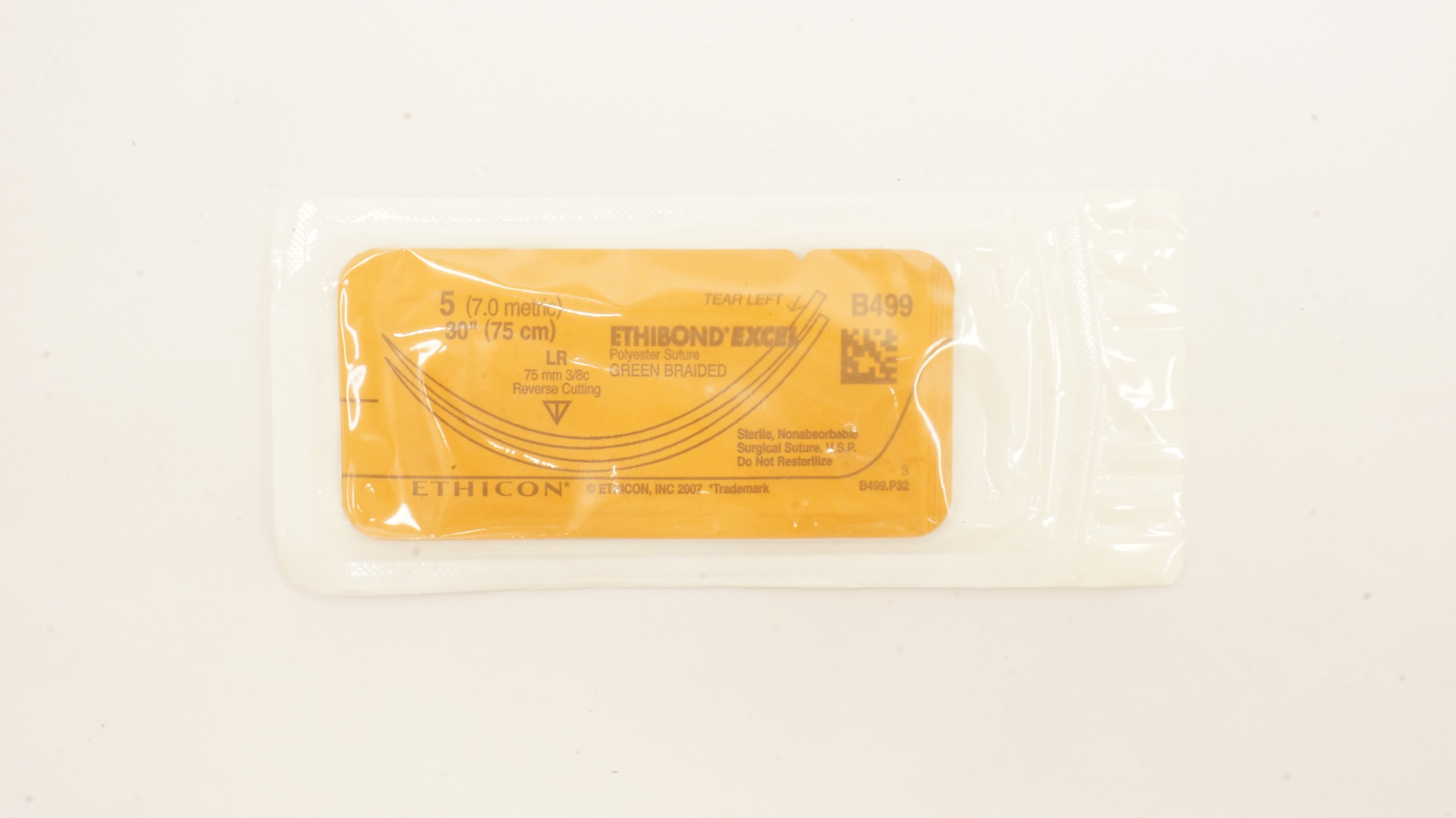 Ethicon B499 5 Ethibond Excel Polyester Stre LR 75mm 3/8c Reverse Cutting 30inch