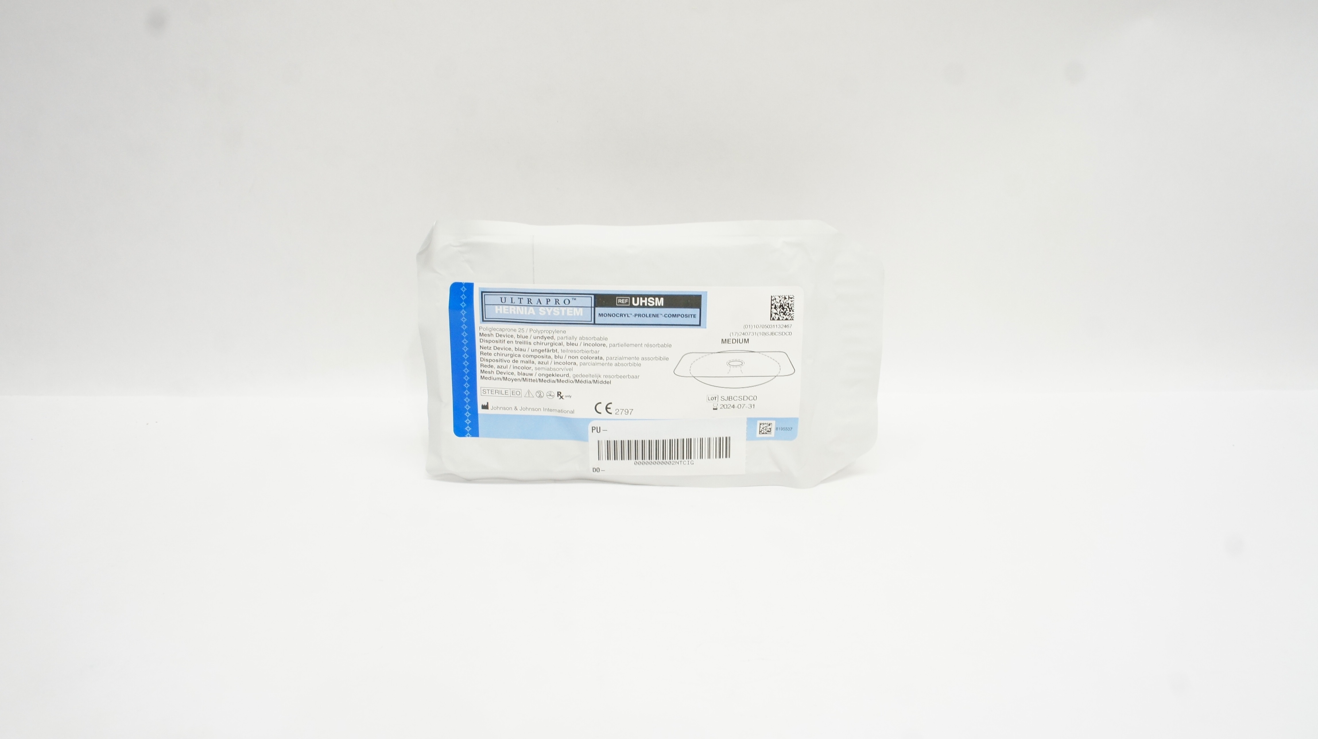 Johnson & Johnson UHSM Ethicon Ultrapro Hernia System Medium