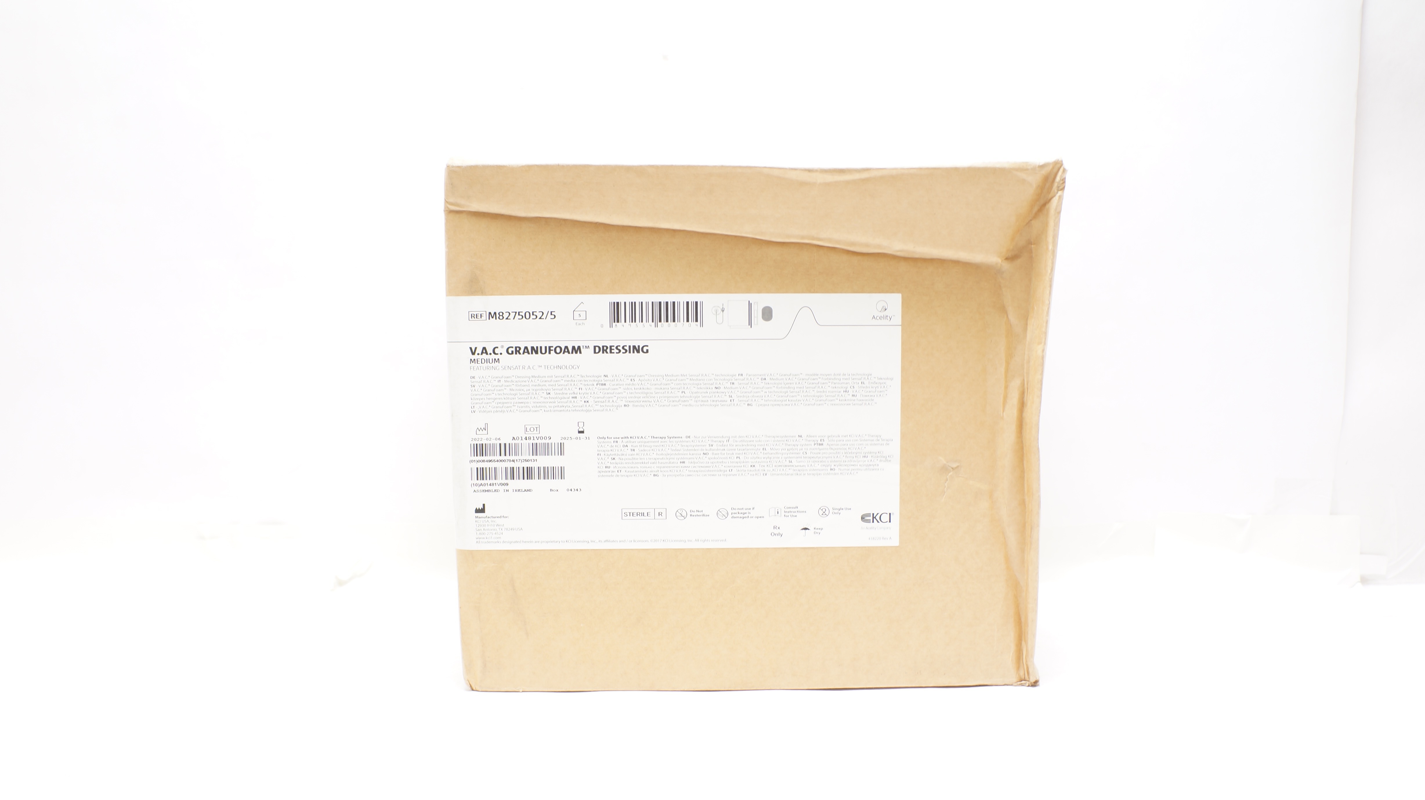 KCI M8275052/5 Acelity V.A.C. Granufoam Dressing Medium - Box of 5