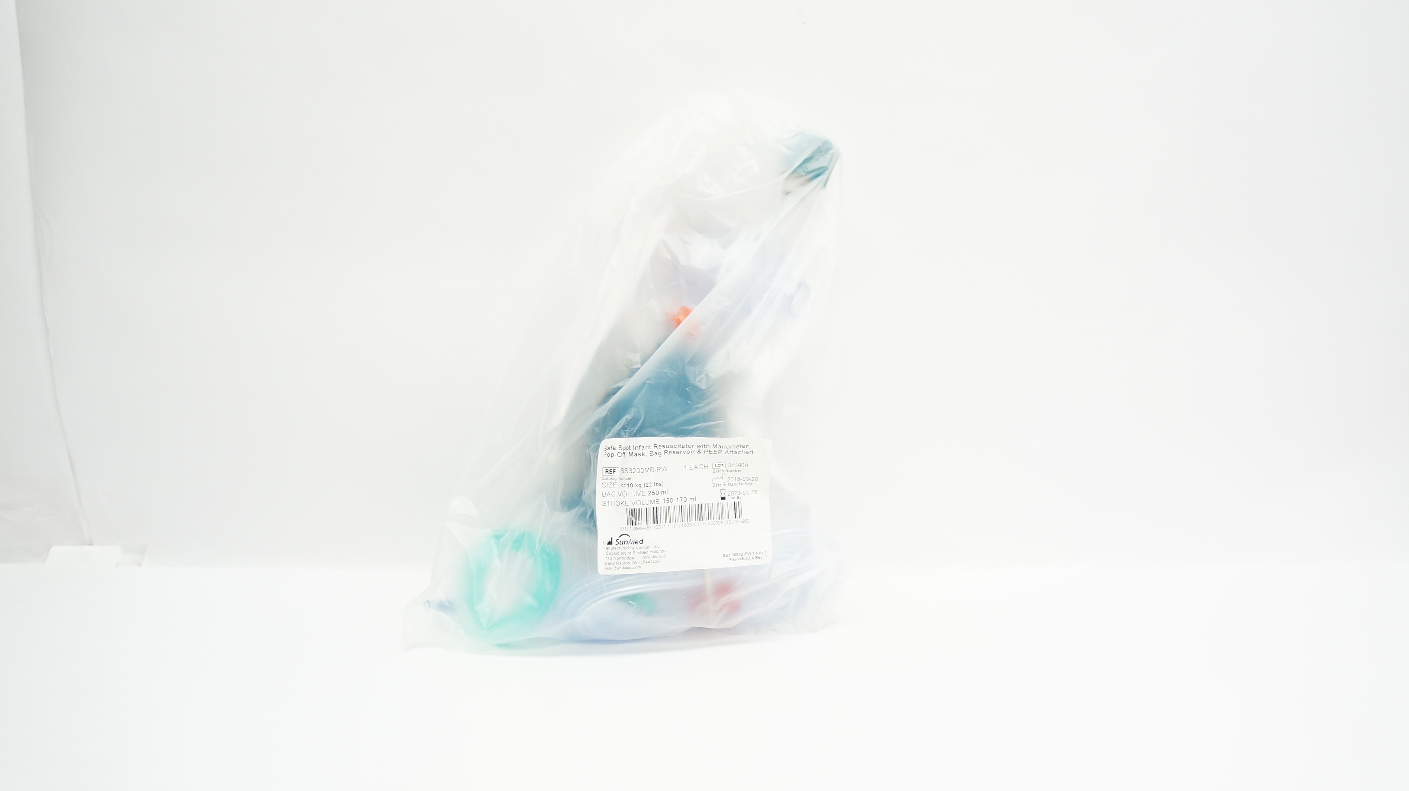 SunMed SS3200MB-PW Safe Spot Infant Resuscitator, Size <=22lbs (x)