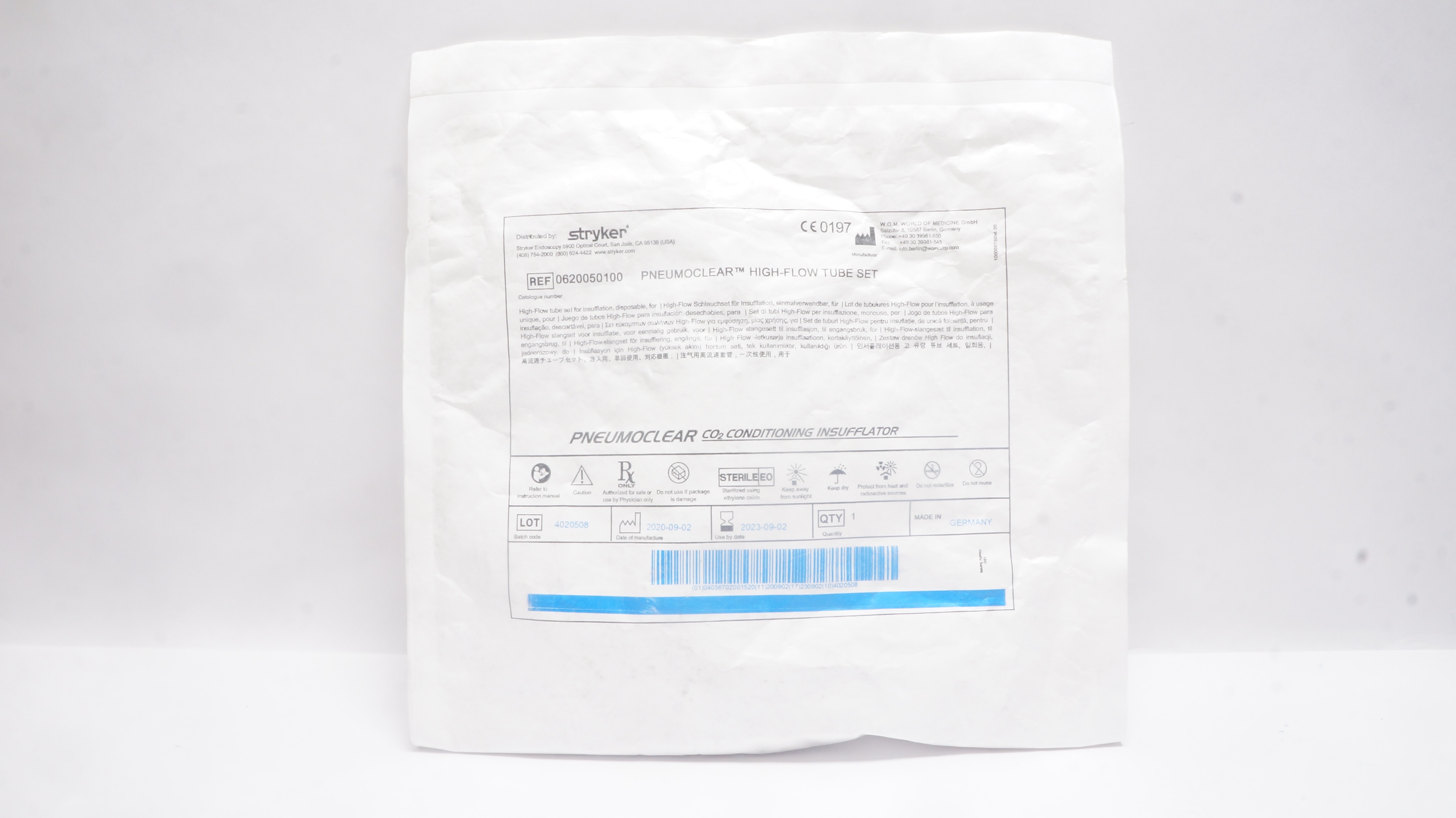 Stryker 0620050100 Pneumoclear High-Flow Tube Set (x)