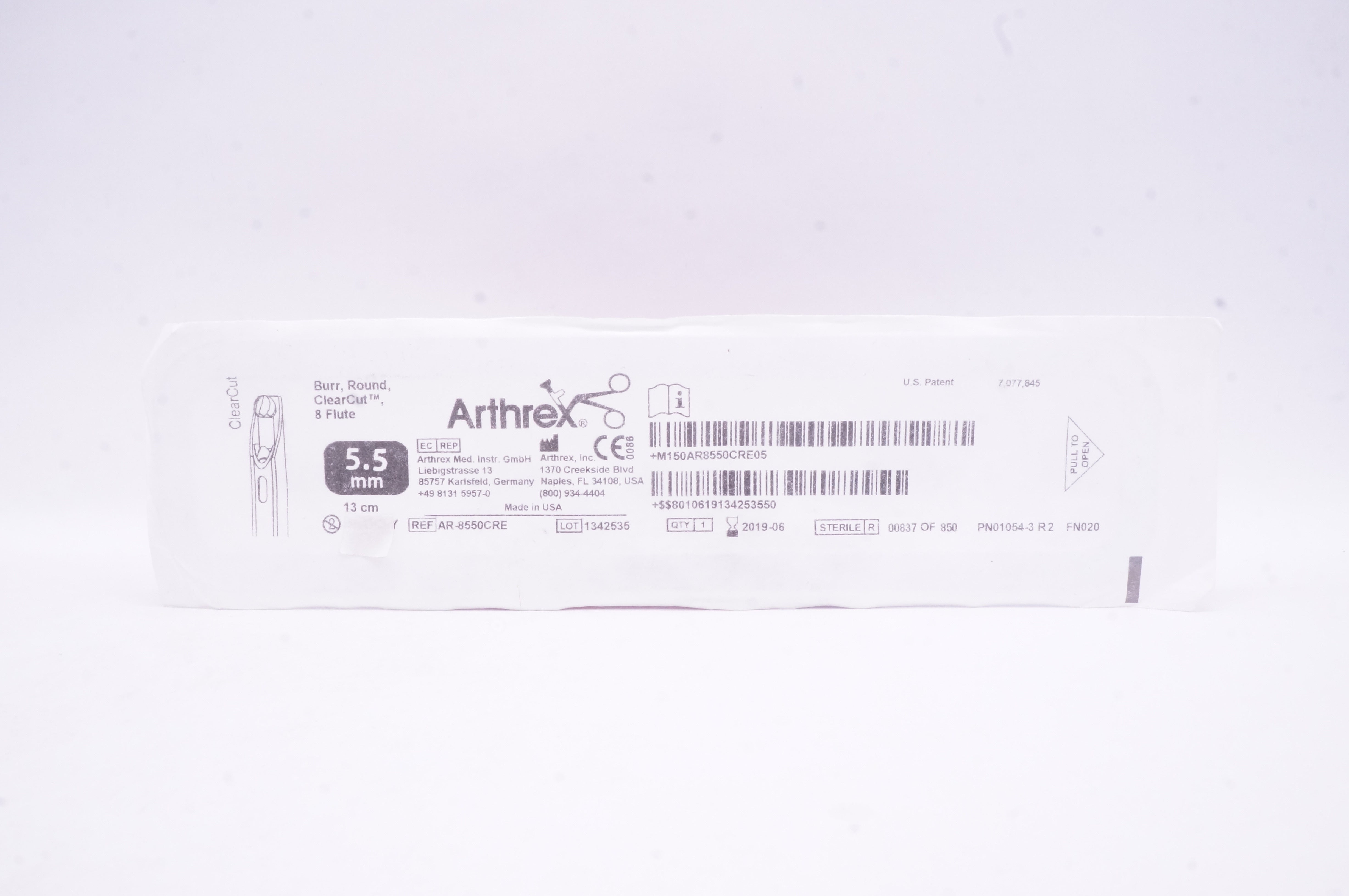 Arthrex AR-8550CRE Burr Round Clear Cut 8 Flute 5.5mm (x)