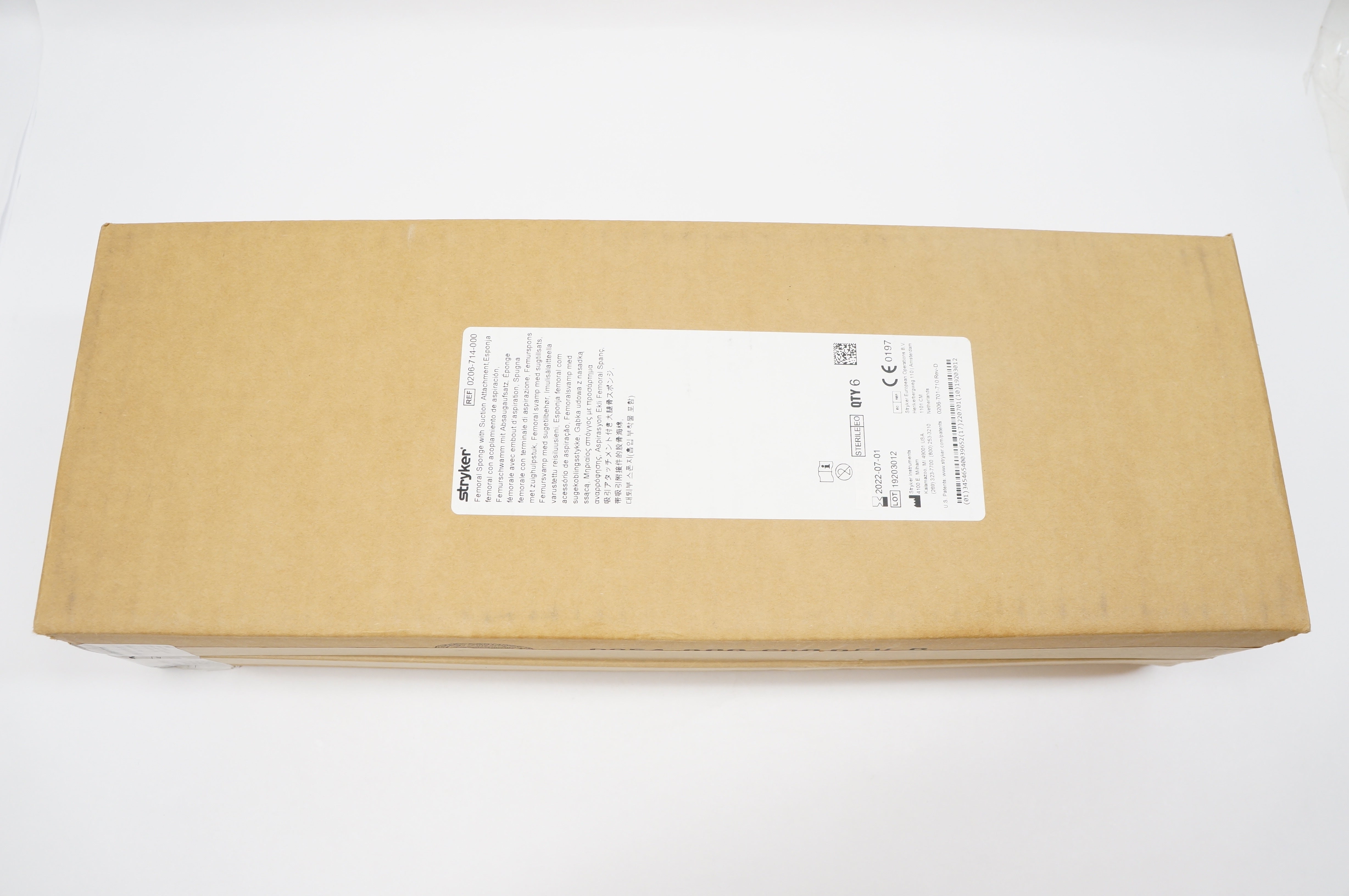Stryker 0206-714-000 Femoral Sponge with Suction Attachment - Box of 6