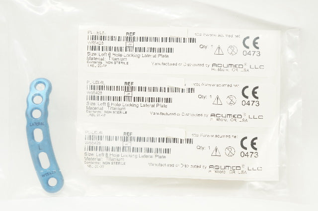 Acumed PL-LEL6L Congruent Plate System Left 6 Hole Locking Lateral Plate