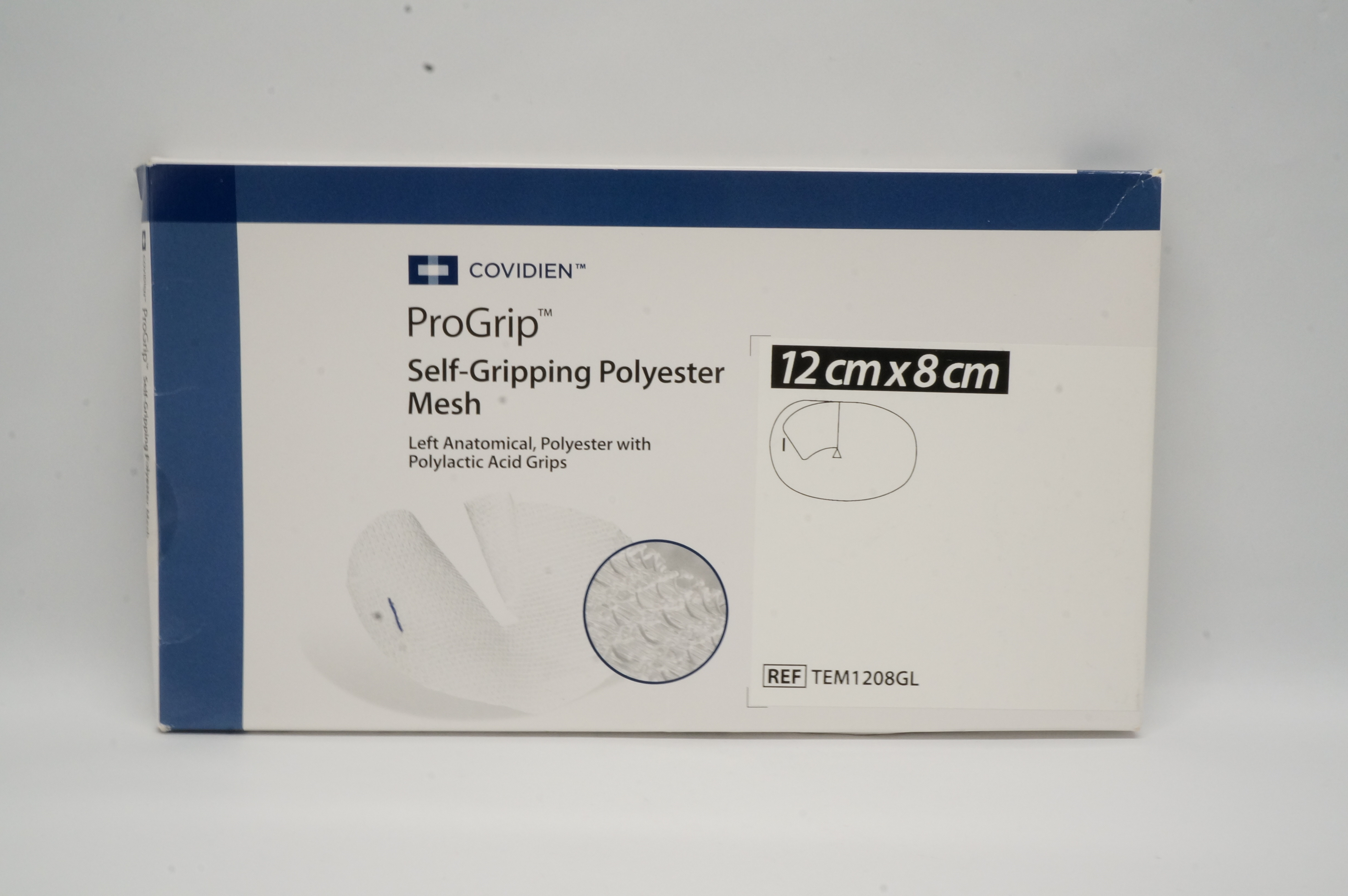 Covidien TEM1208GL ProGrip Self-Gripping Polyester Mesh 12 cm x 8 cm (x)
